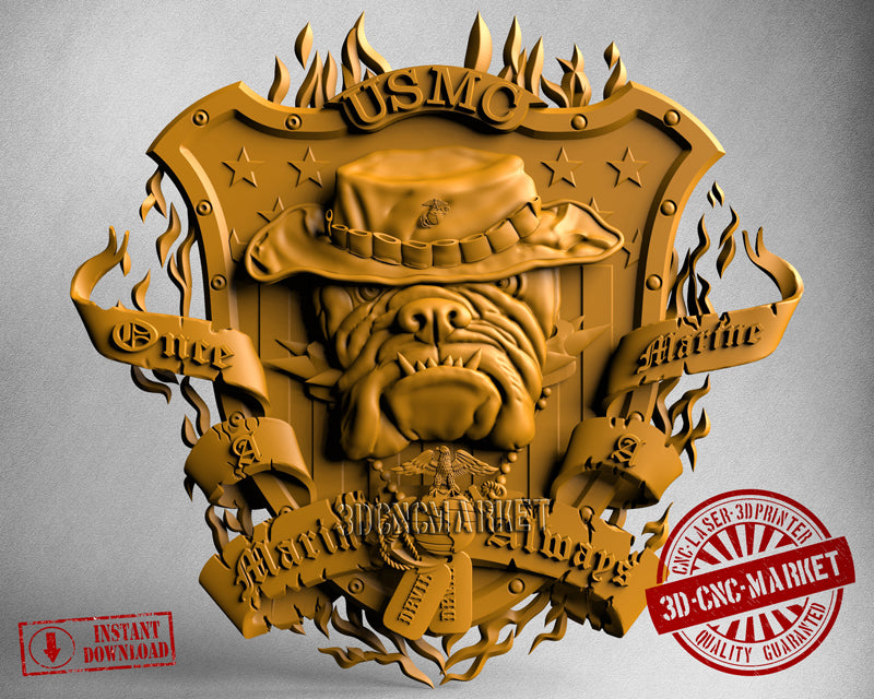Once a Marine a Marine Always v2, 3D STL Model