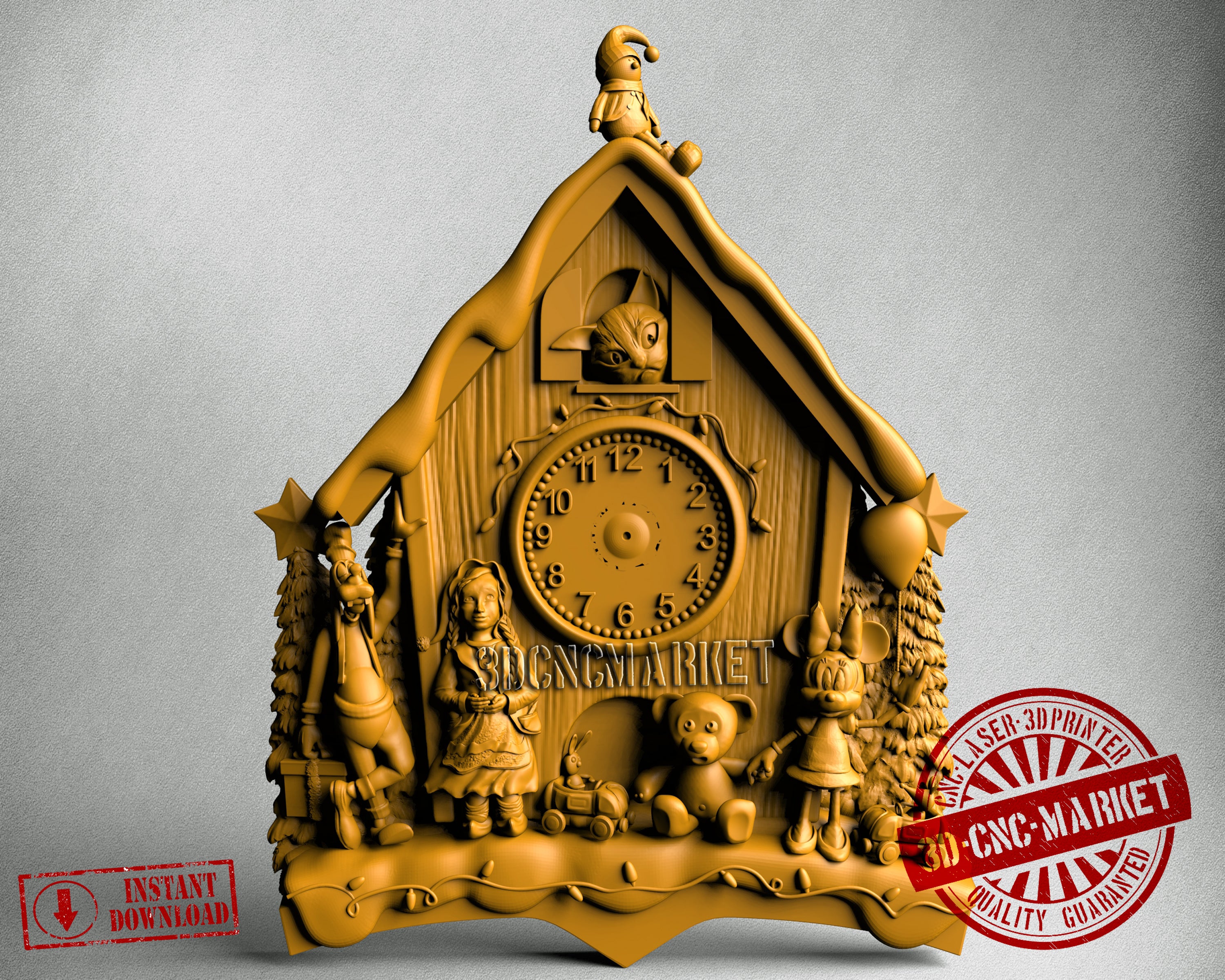 Christmas Clock Home, 3D STL Model