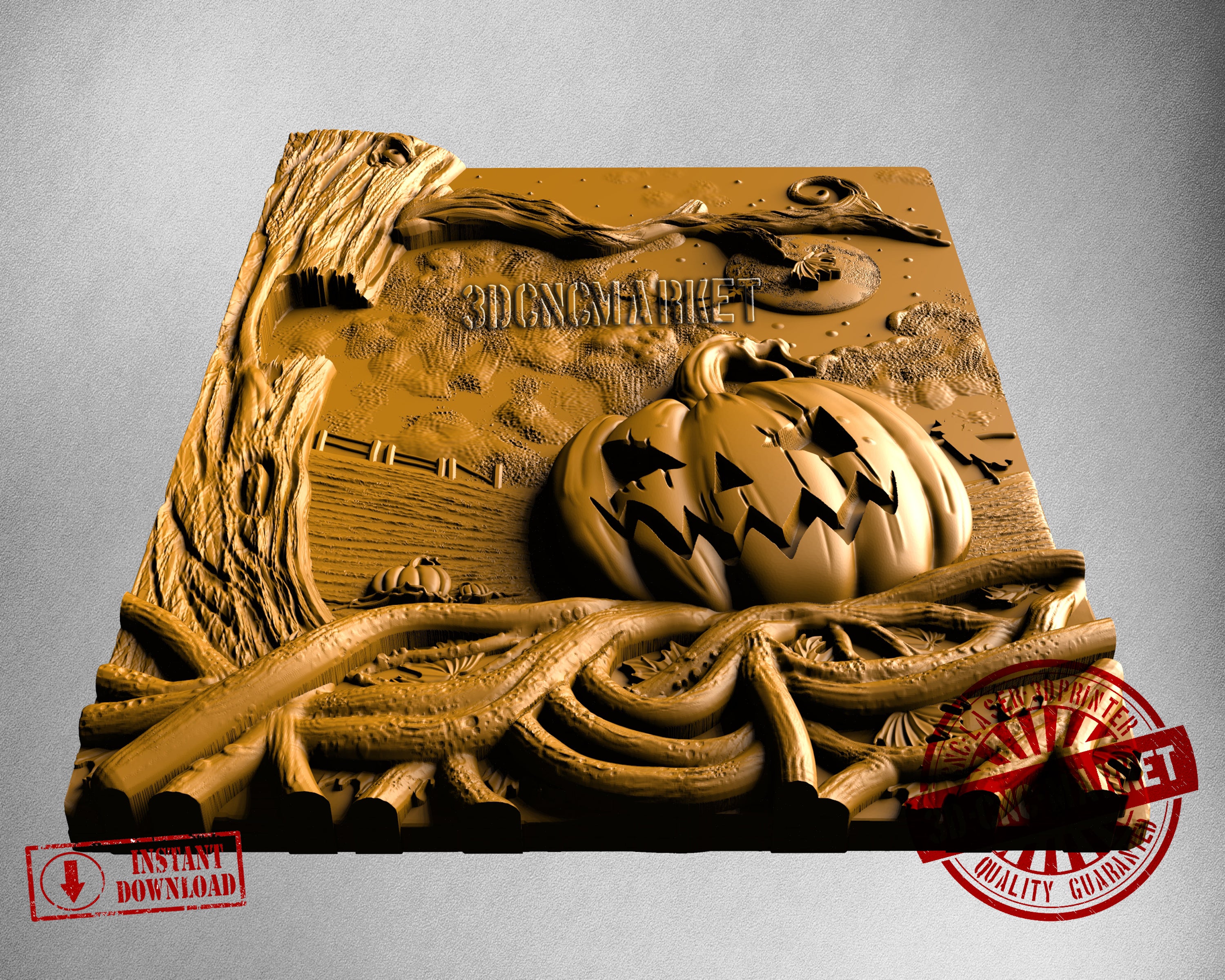 Pumpkin Moon Tree, 3D STL Model
