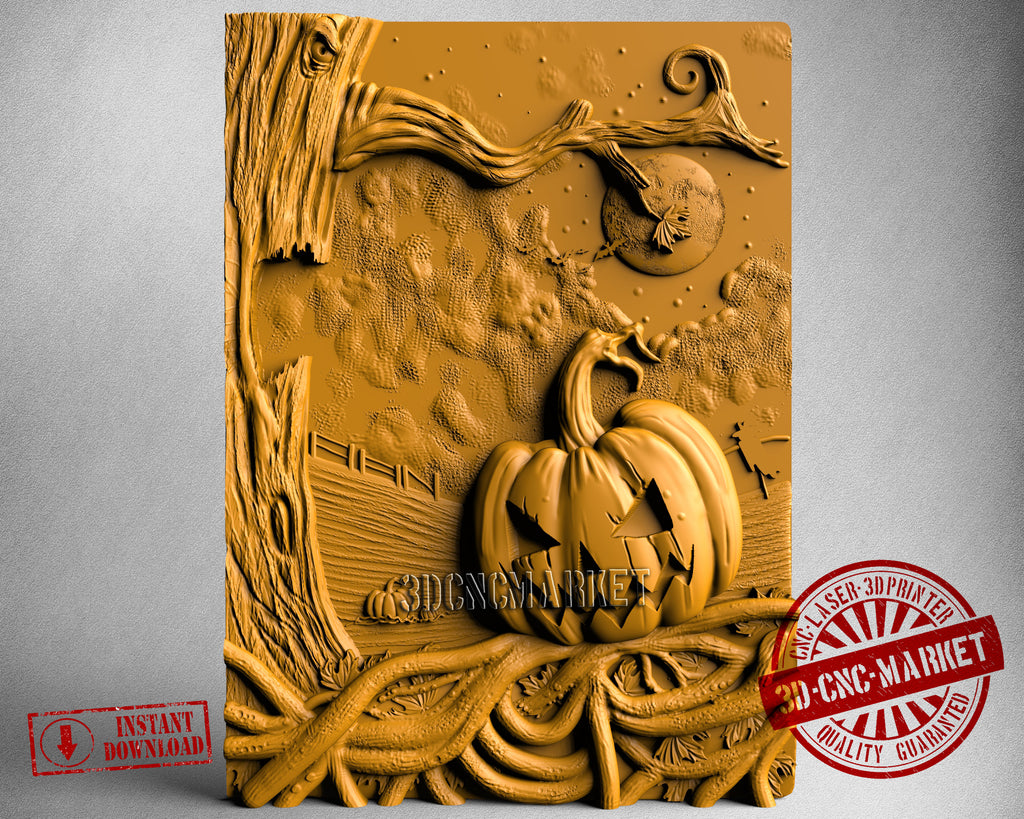 Pumpkin Moon Tree, 3D STL Model
