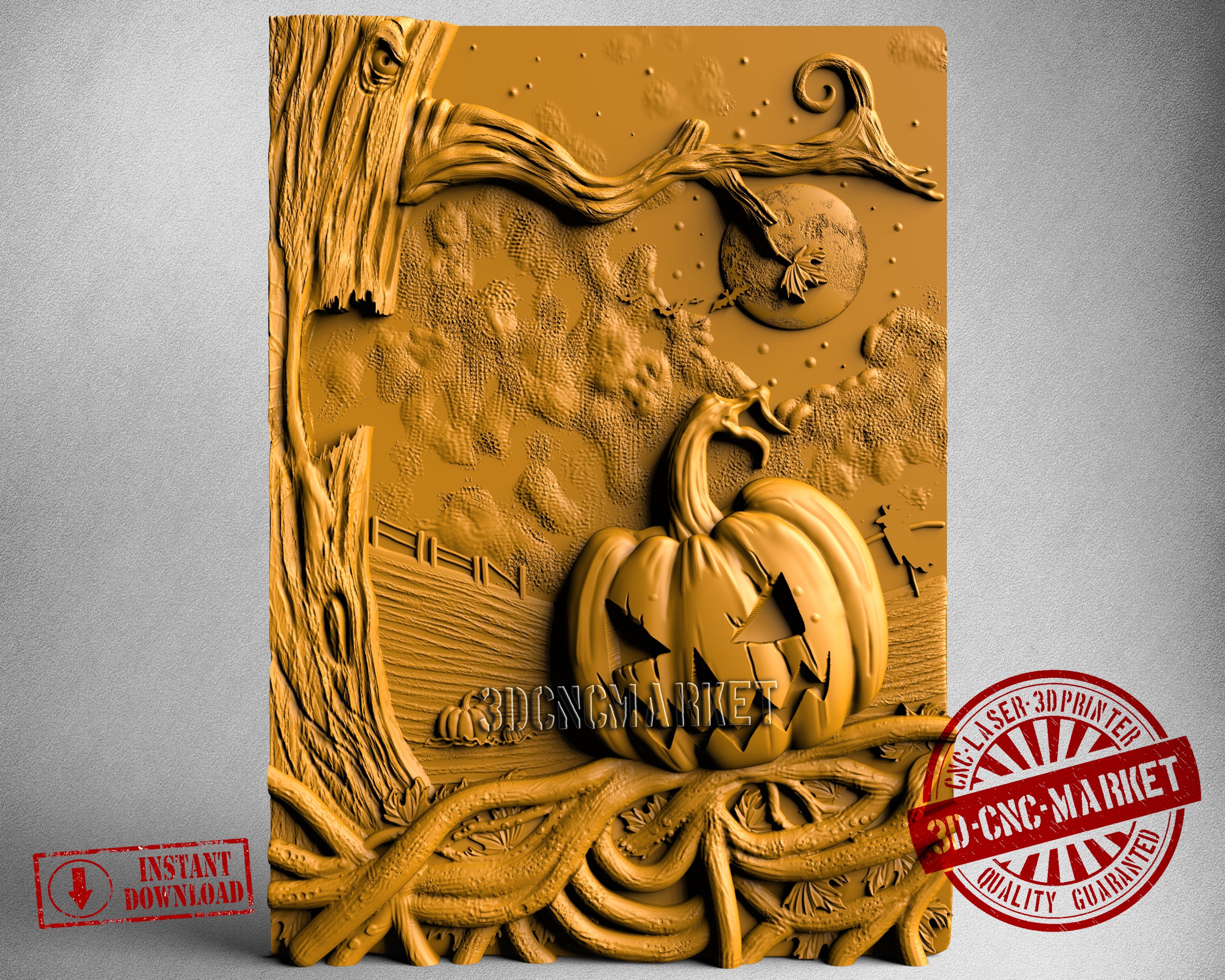 Pumpkin Moon Tree, 3D STL Model
