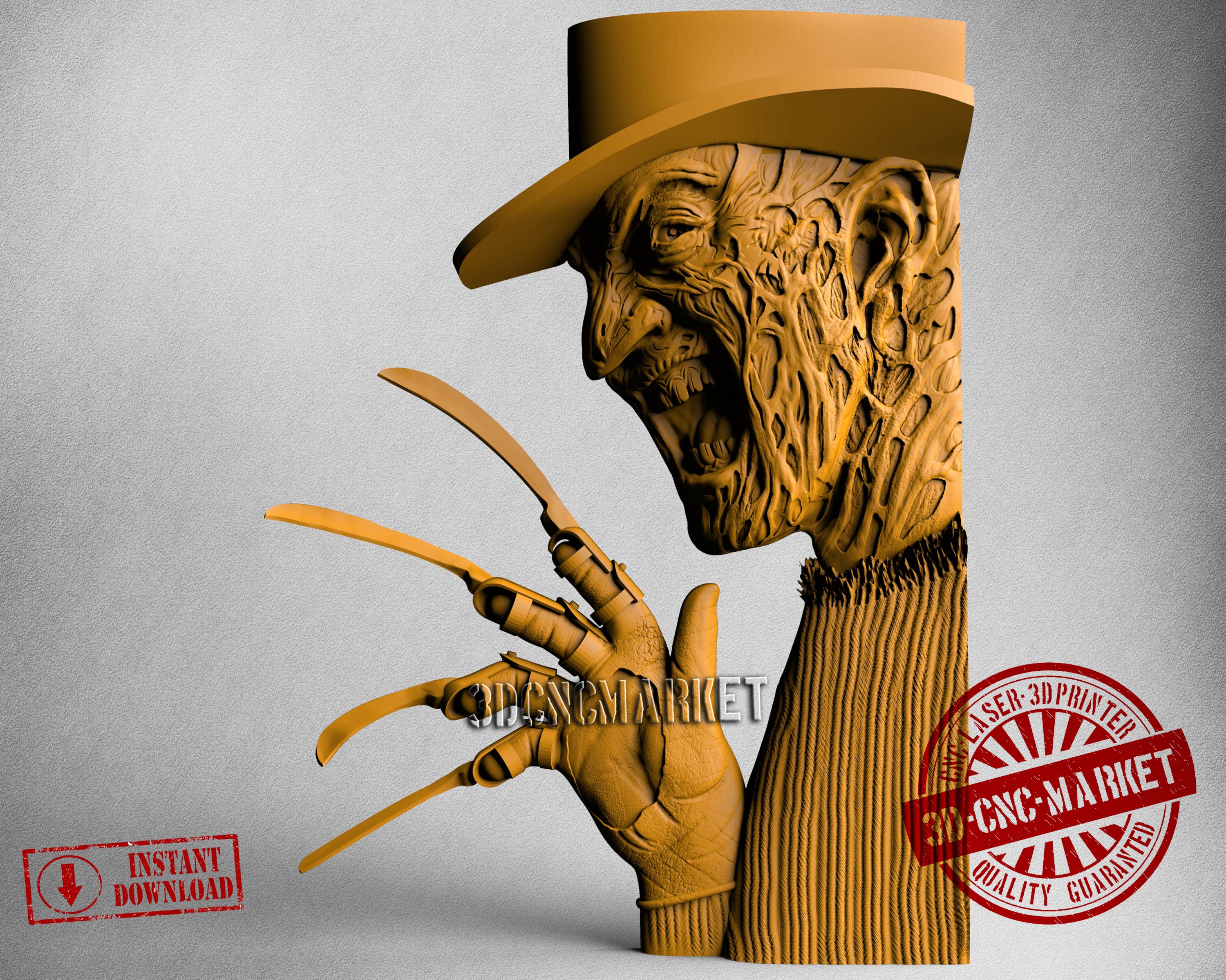 Freddy Kruger, 3D STL Model