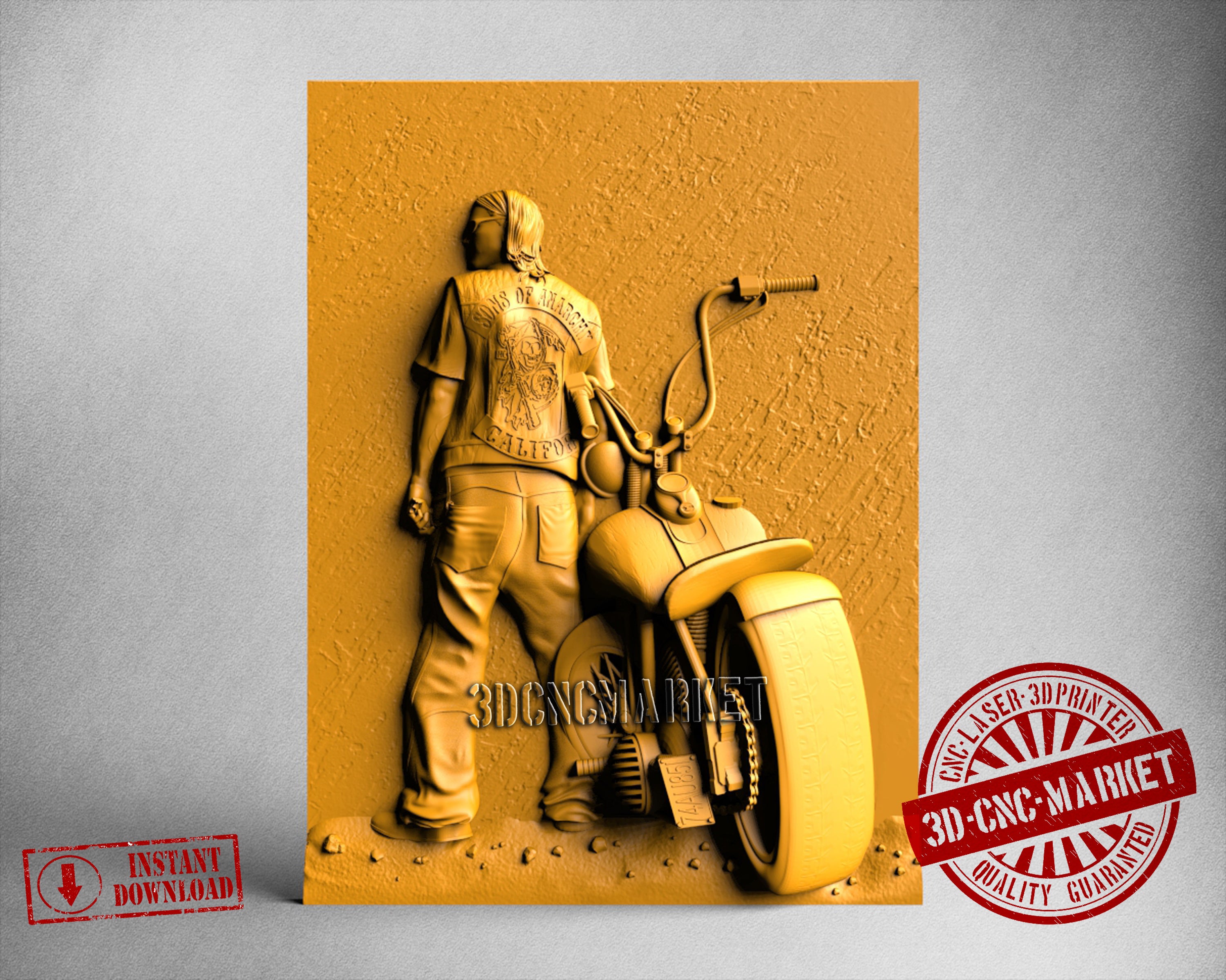 Sons of Anarchy Biker, 3D STL Model