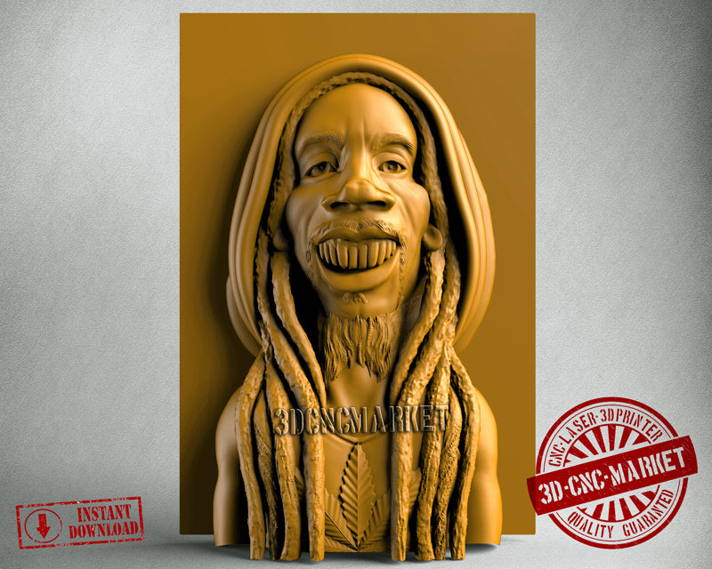 Bob Marley, 3D STL Model