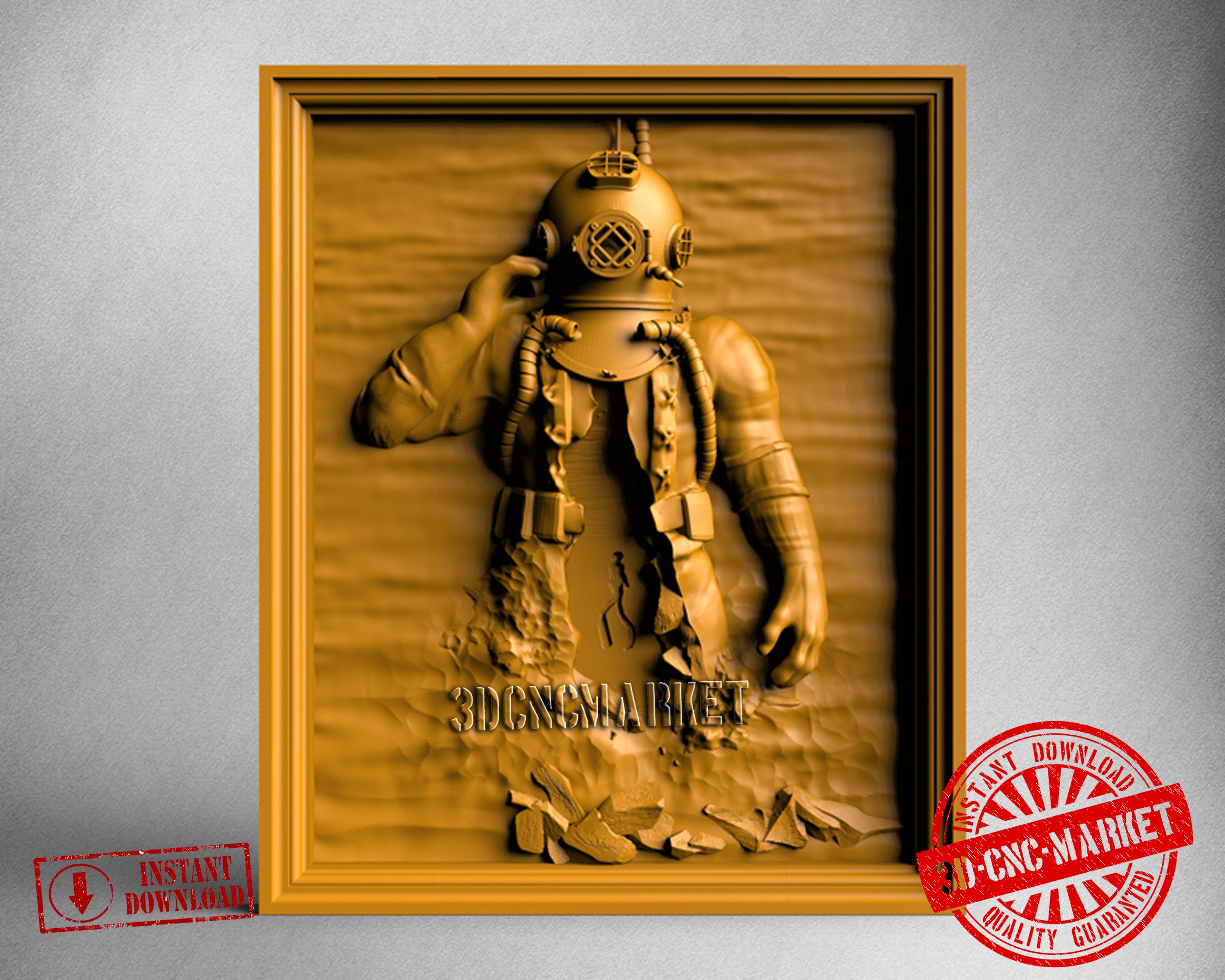 Old Diver, 3D STL Model