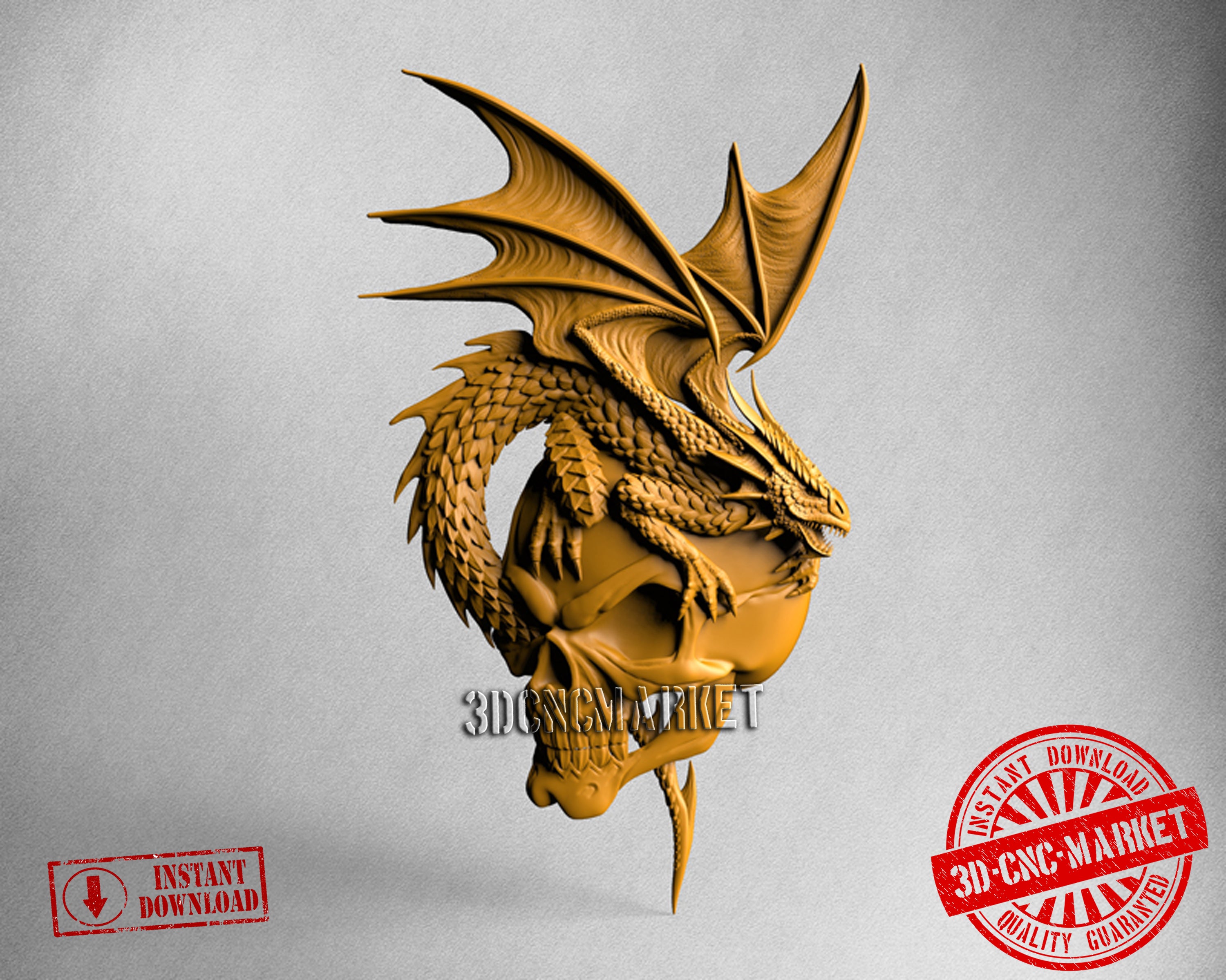 Dragon Skull, 3D STL Model