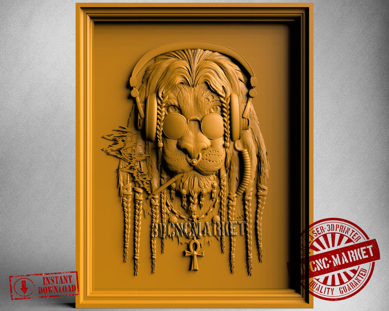 Smoking Lion, 3D STL Model