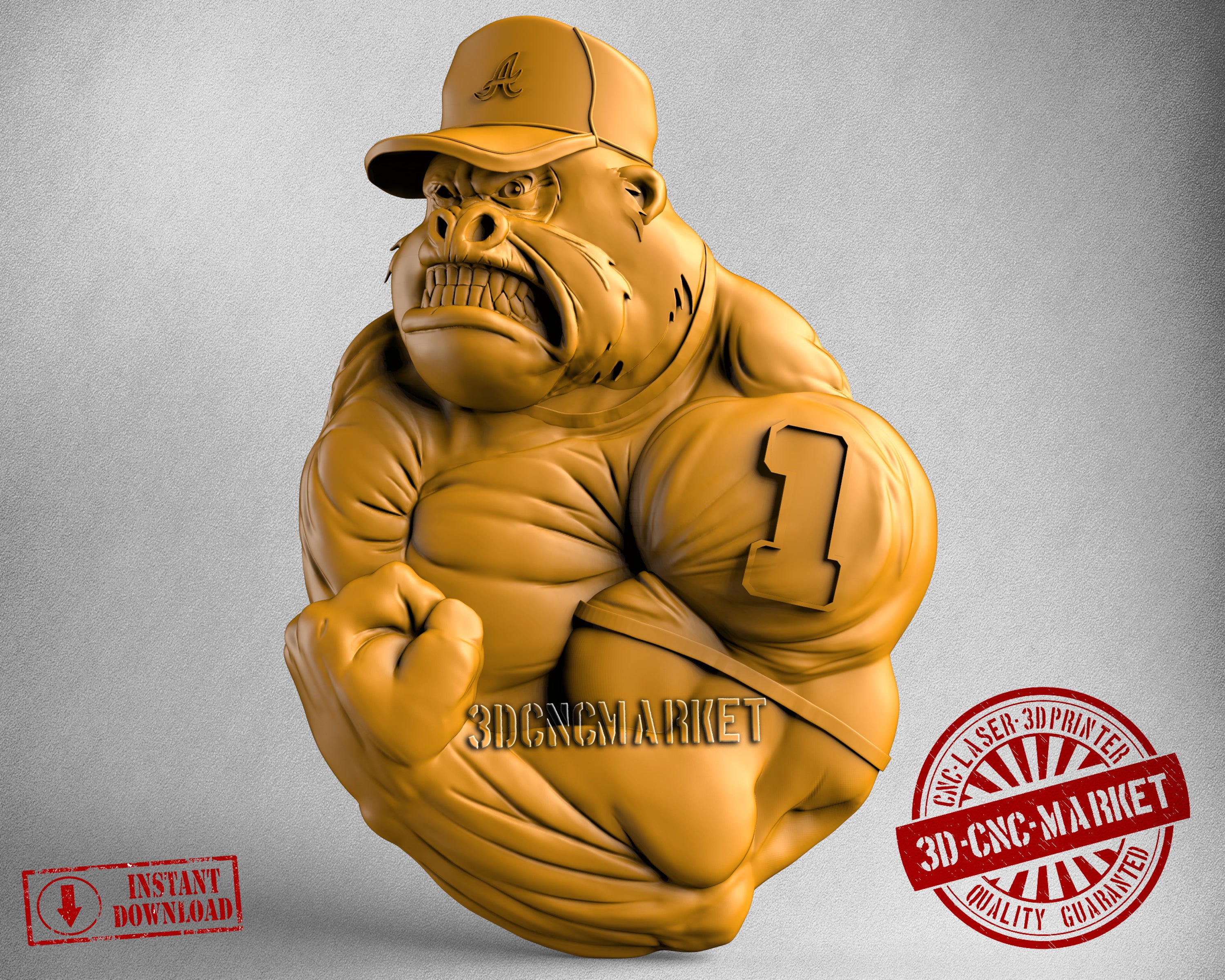 Gorila, 3D STL Model