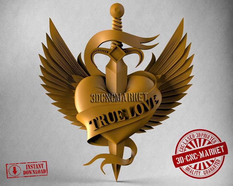 True Love Heart, 3D STL Model