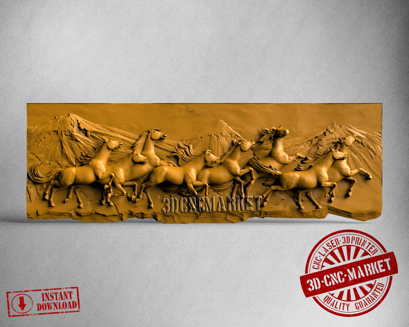 Horses, 3D STL Model