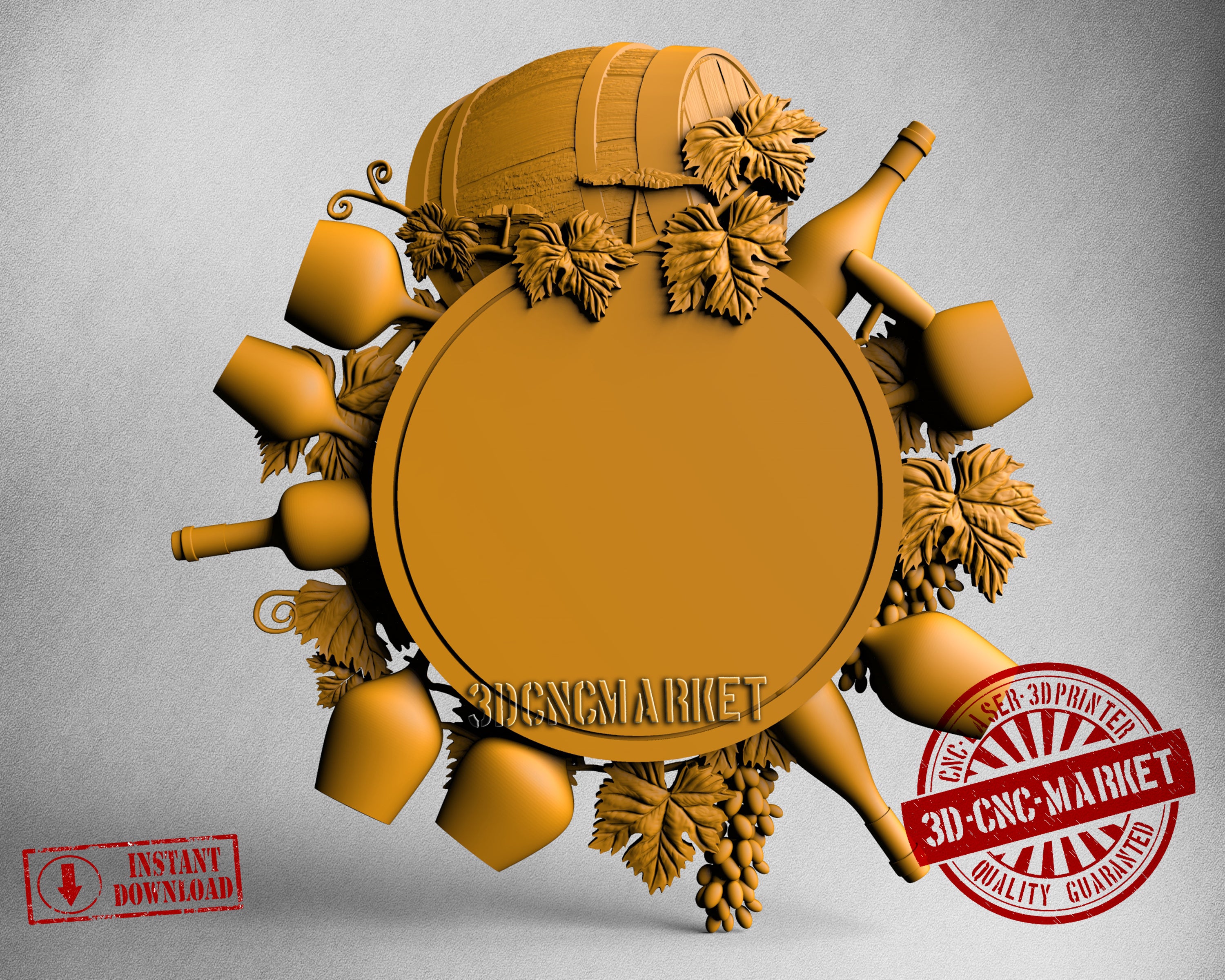 Wine Menu Board, 3D STL Model