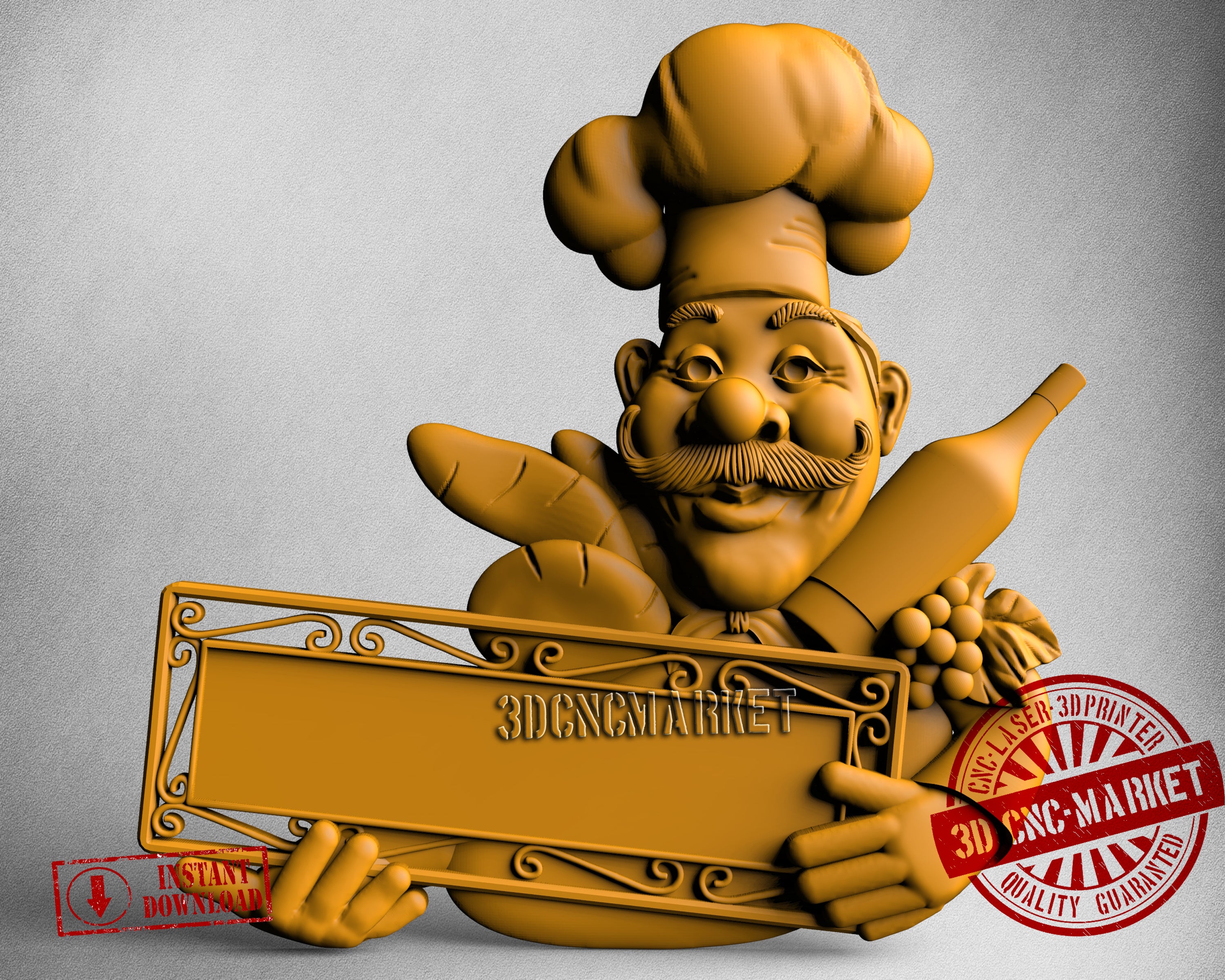Restaurant Table Sign, 3D STL Model
