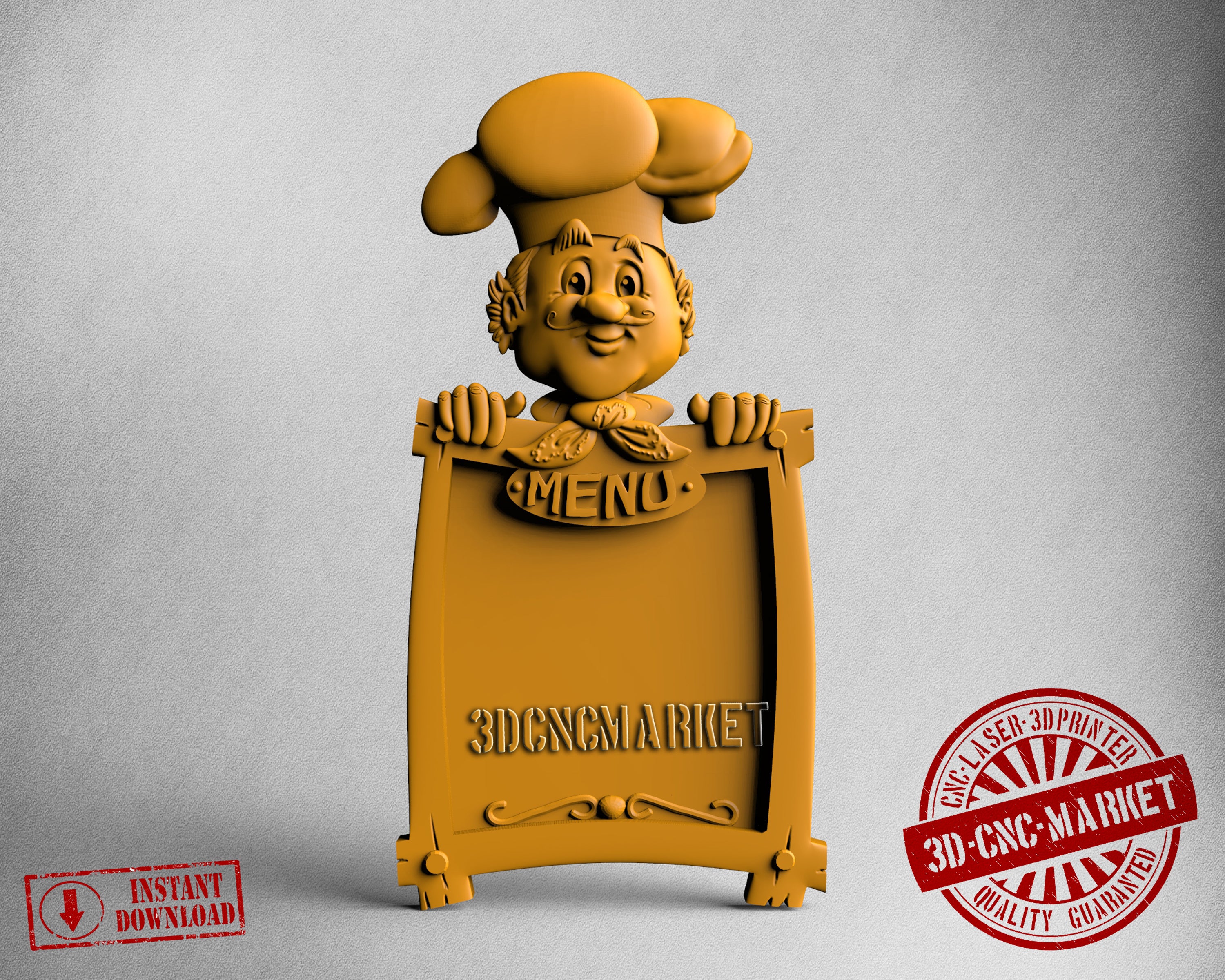 Menu Borad, 3D STL Model