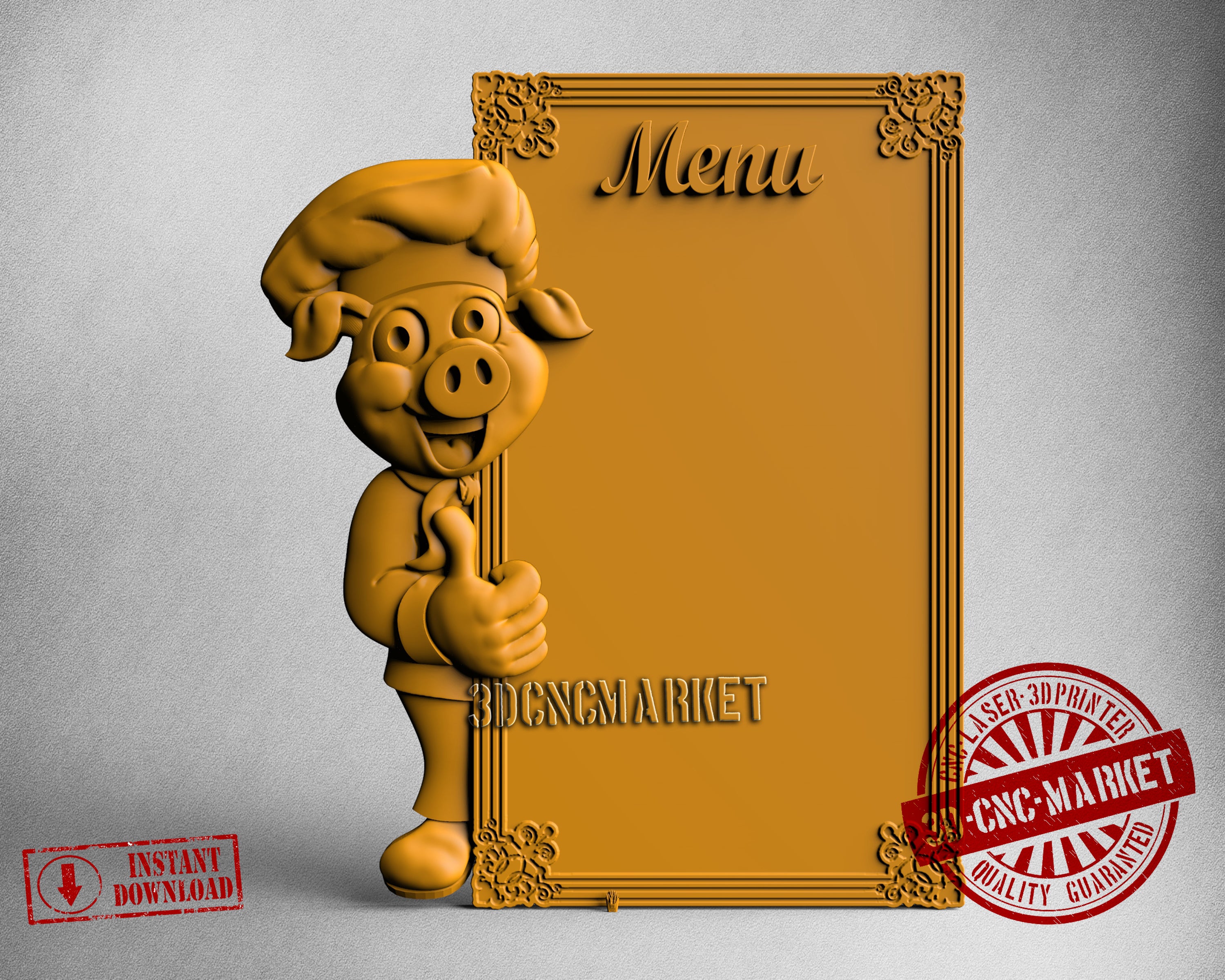Menu Board, 3D STL Model
