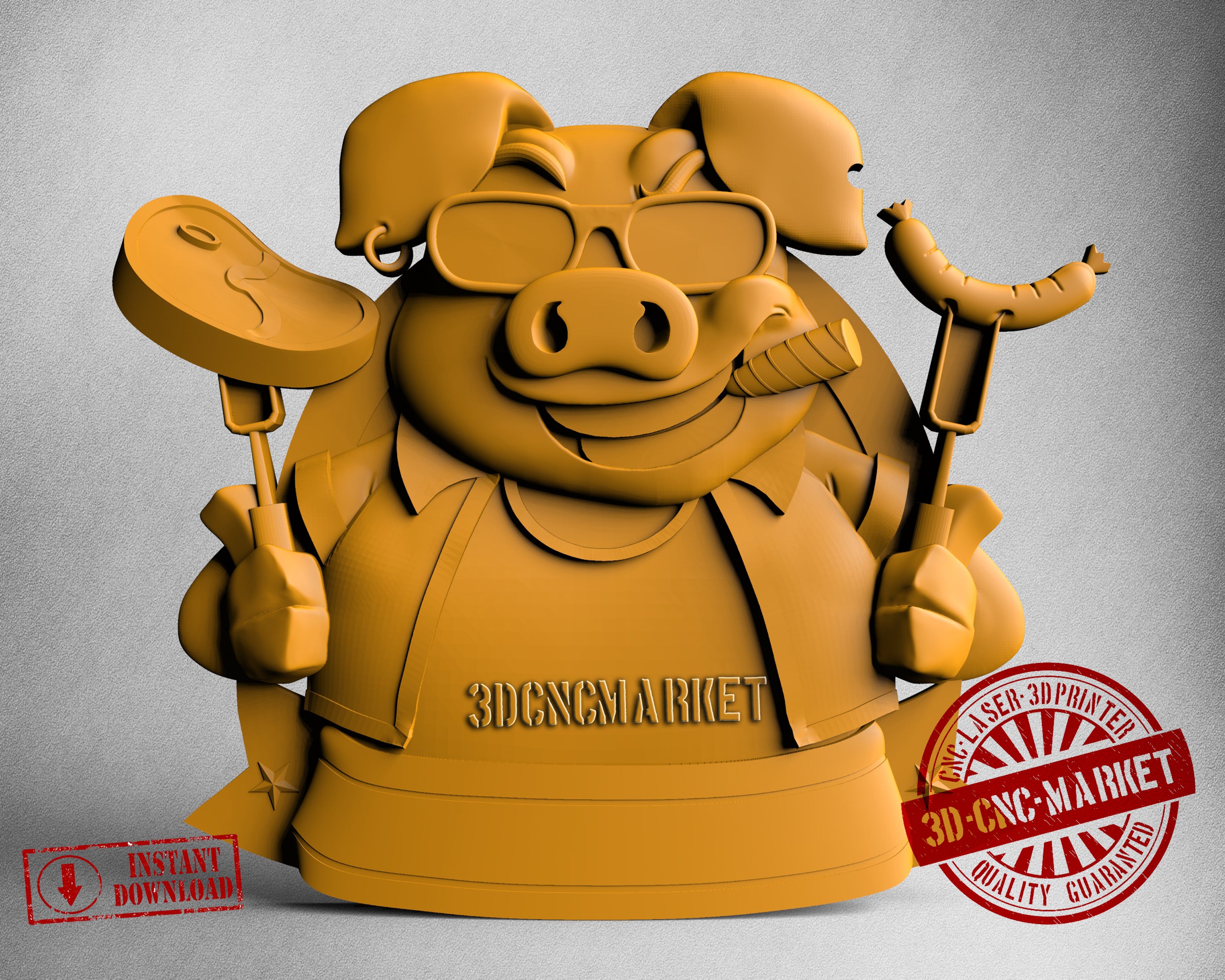 BBQ Signs, 3D STL Model