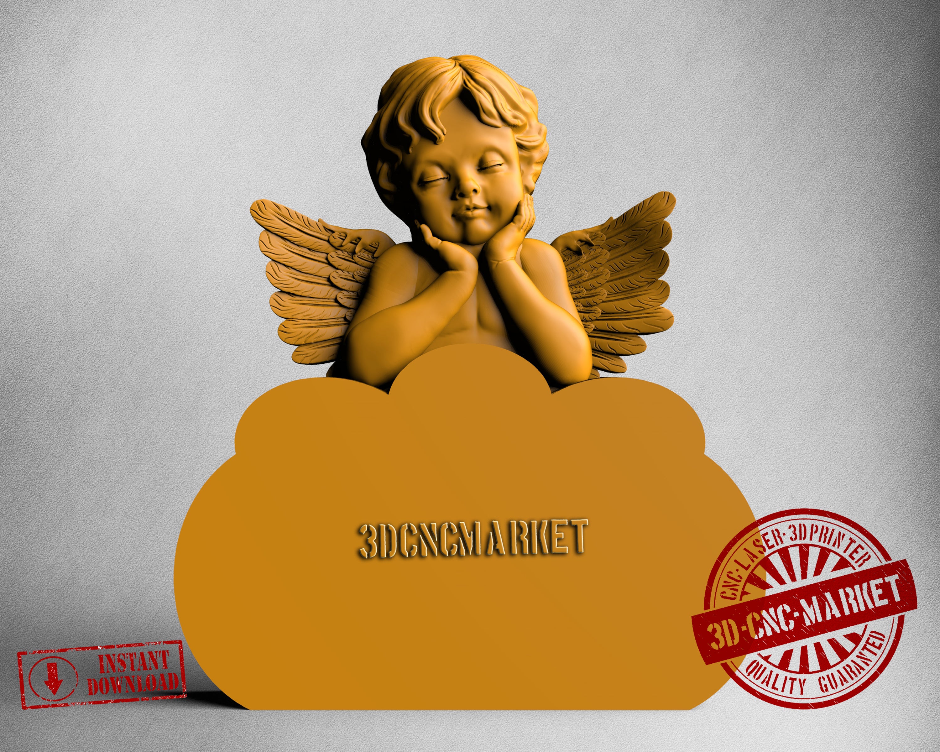 Angel on Cloud, 3D STL Model