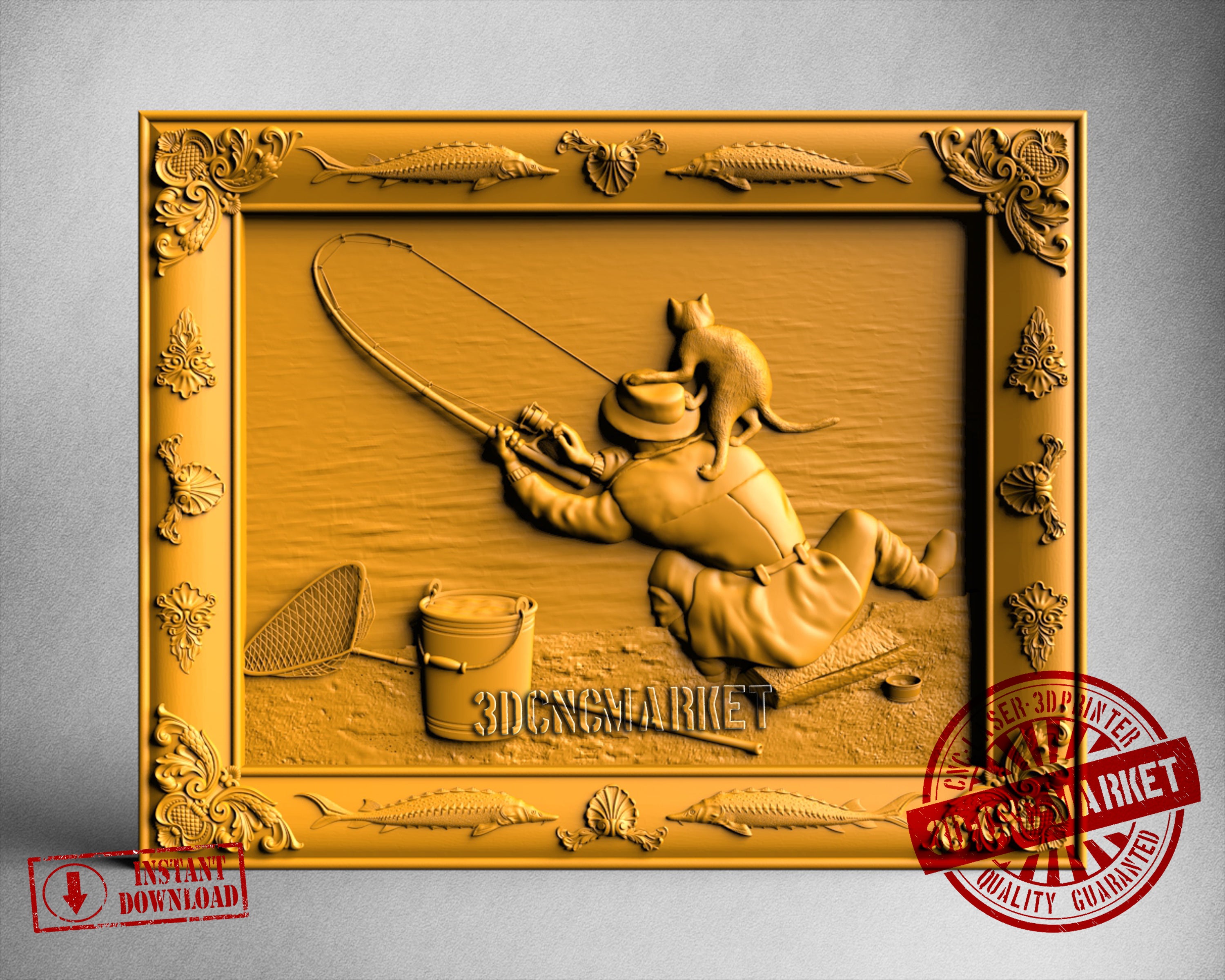 Fisherman, 3D STL Model