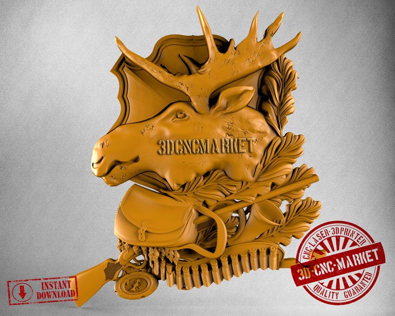 Reindeer Pod Trophy, 3D STL Model