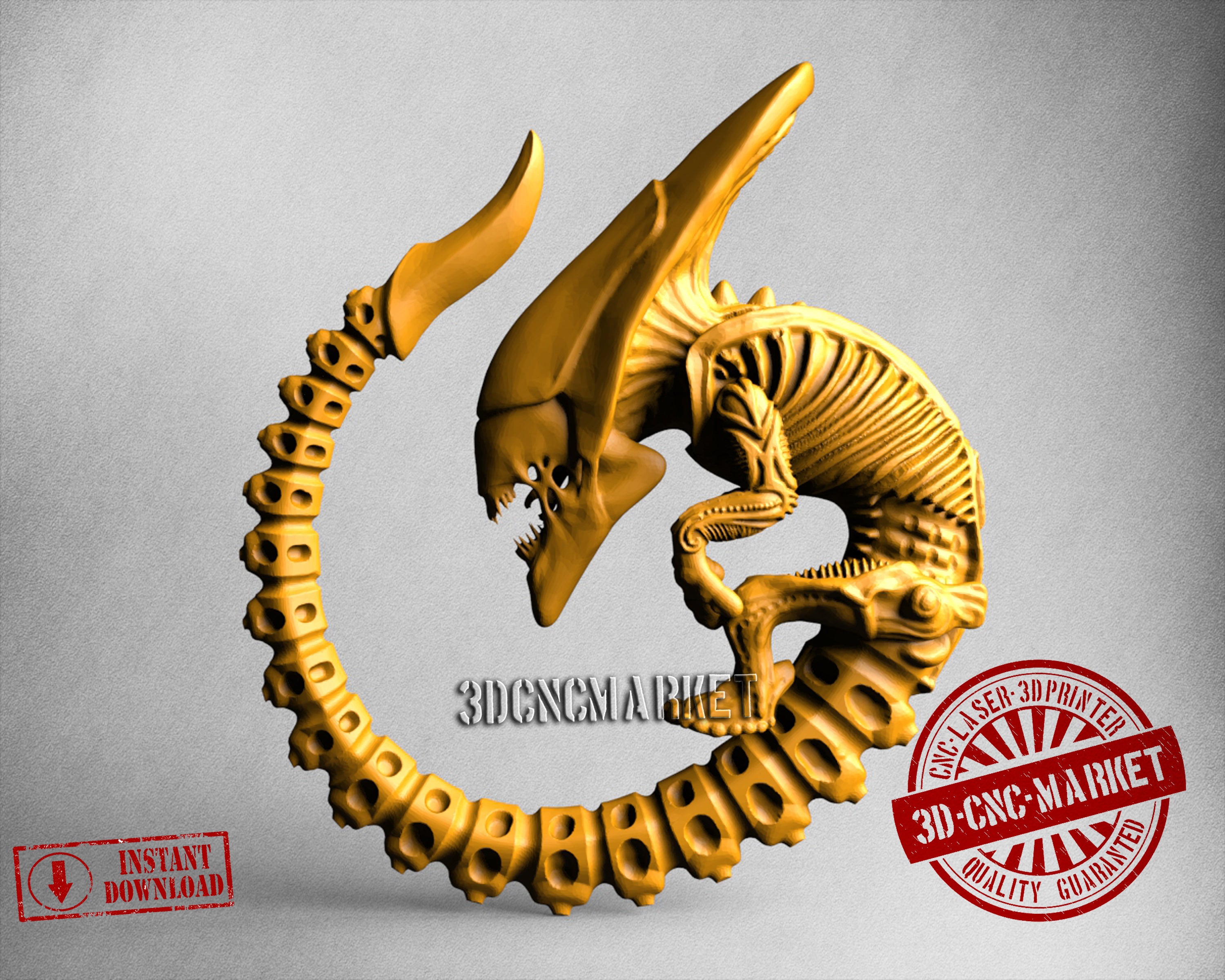 Alien Skull, 3D STL Model