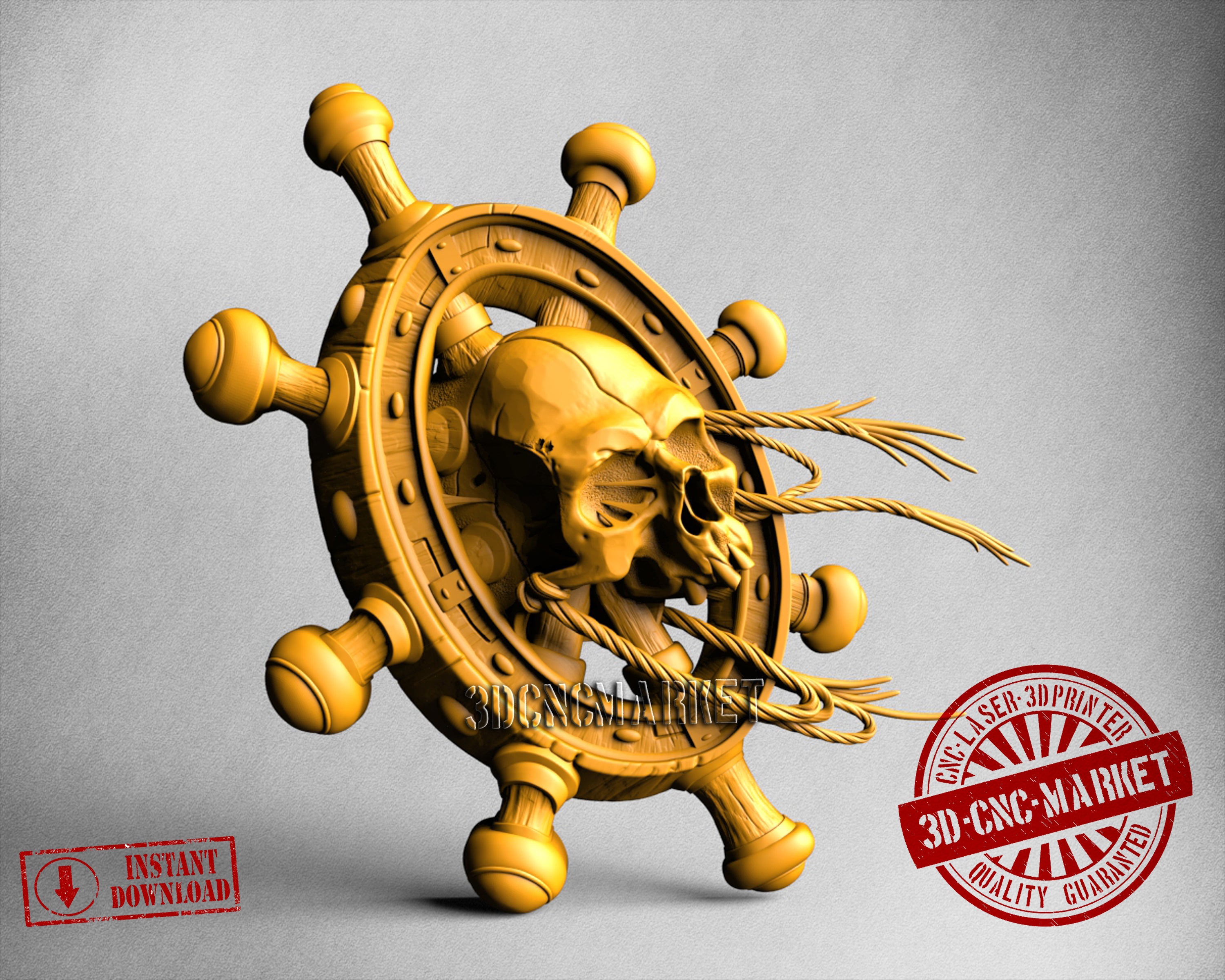 Wheel Skull, 3D STL Model