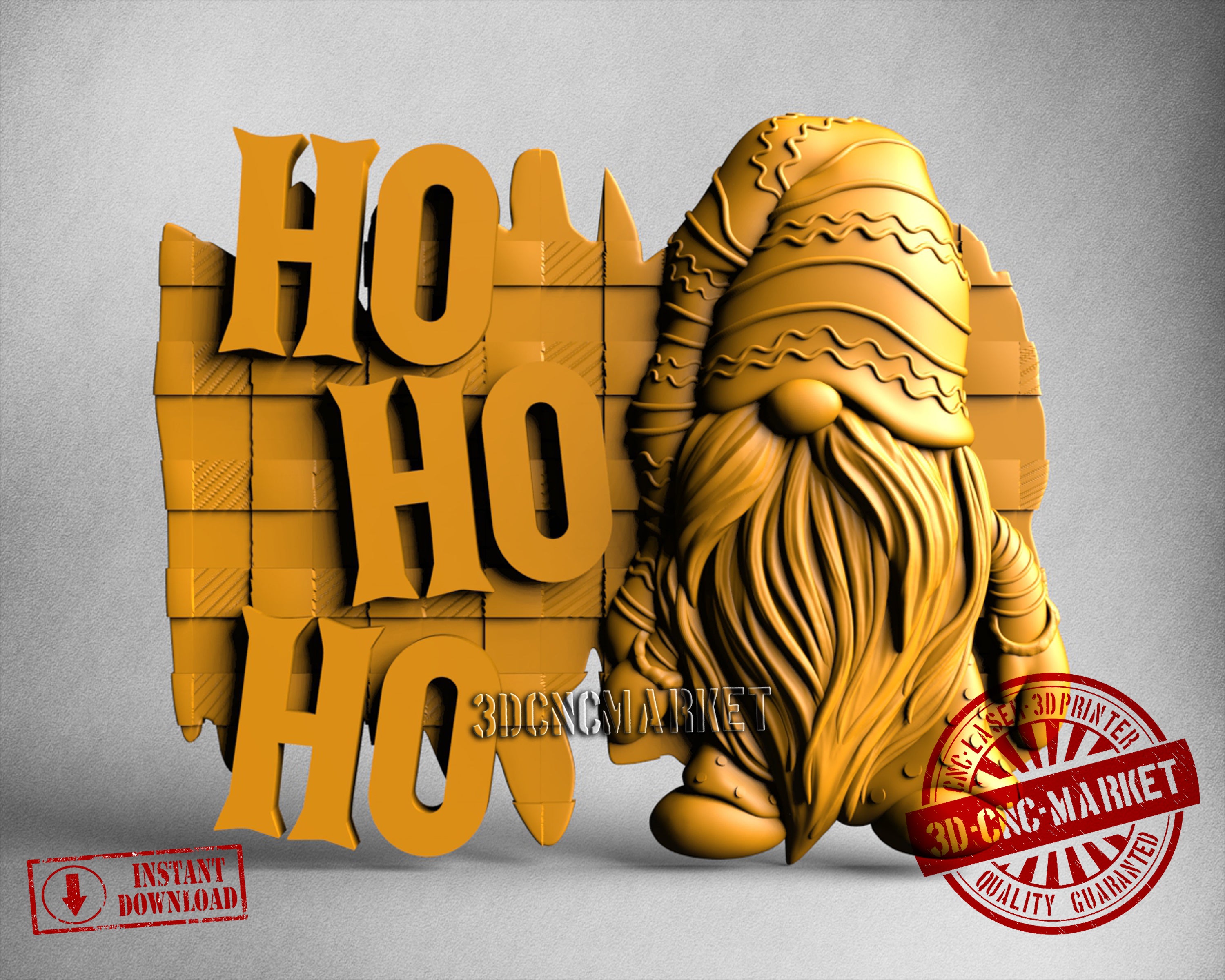 Gnome Santa, 3D STL Model