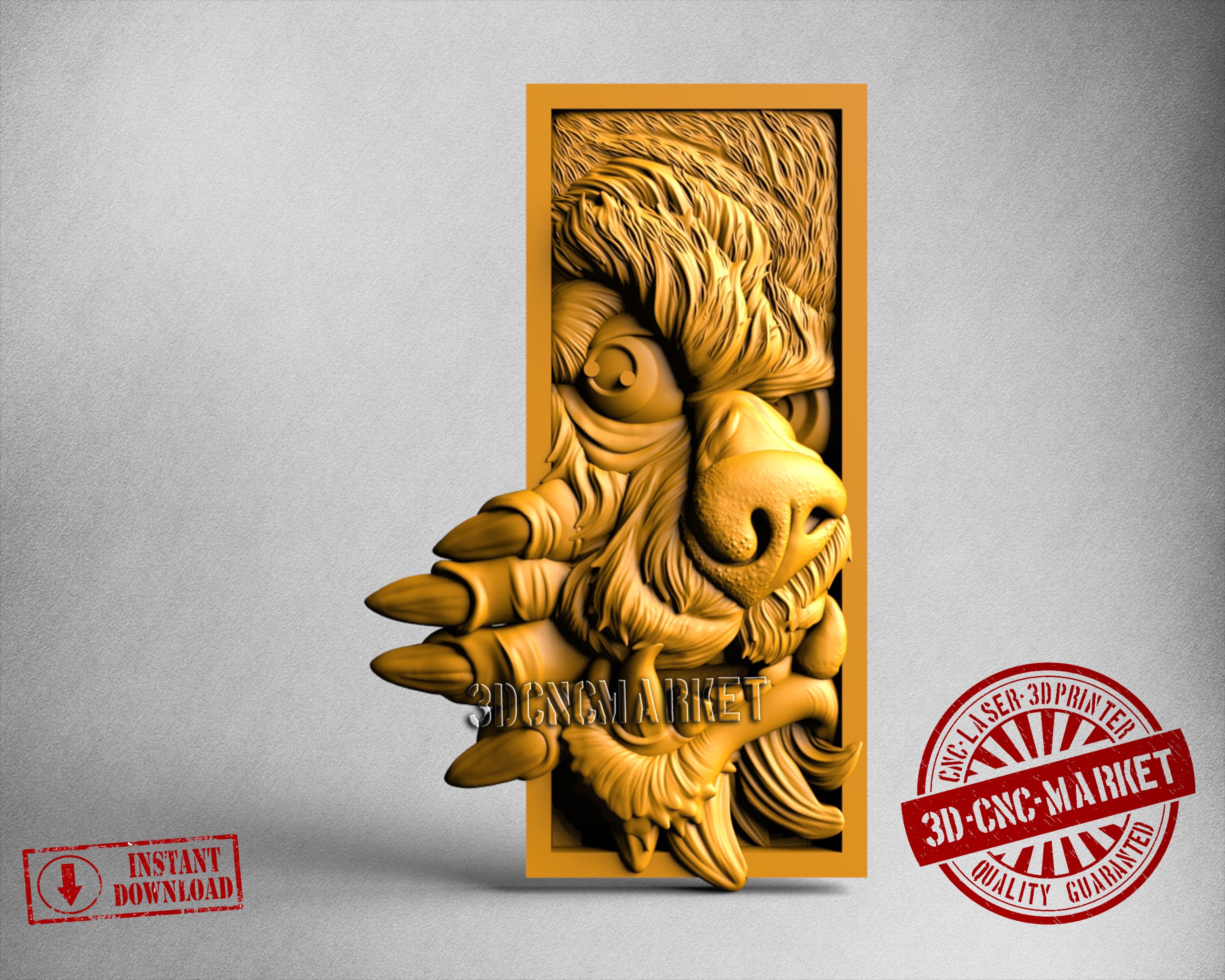 Book holder Wolf, 3D STL Model