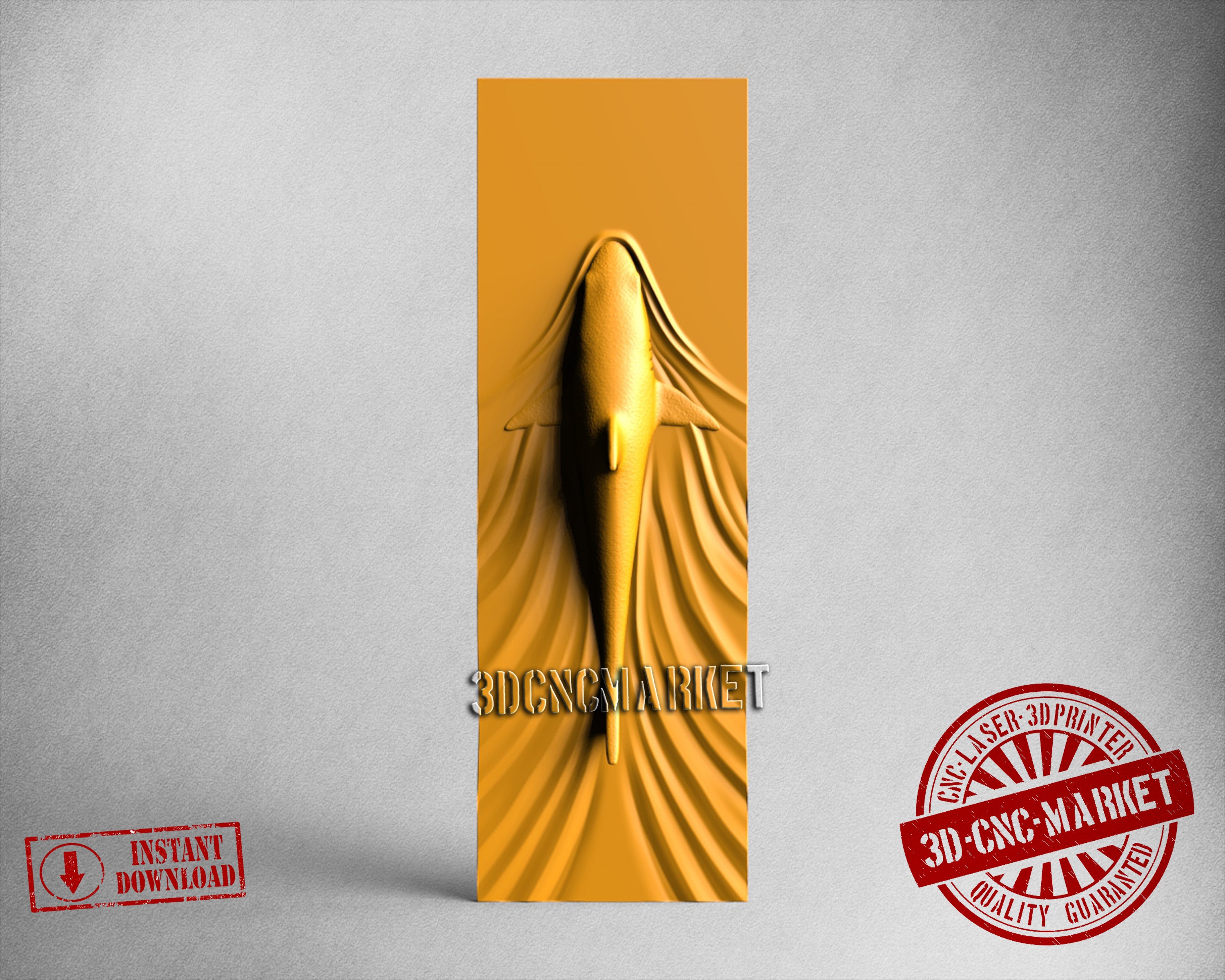 Swimming Shark, 3D STL Model