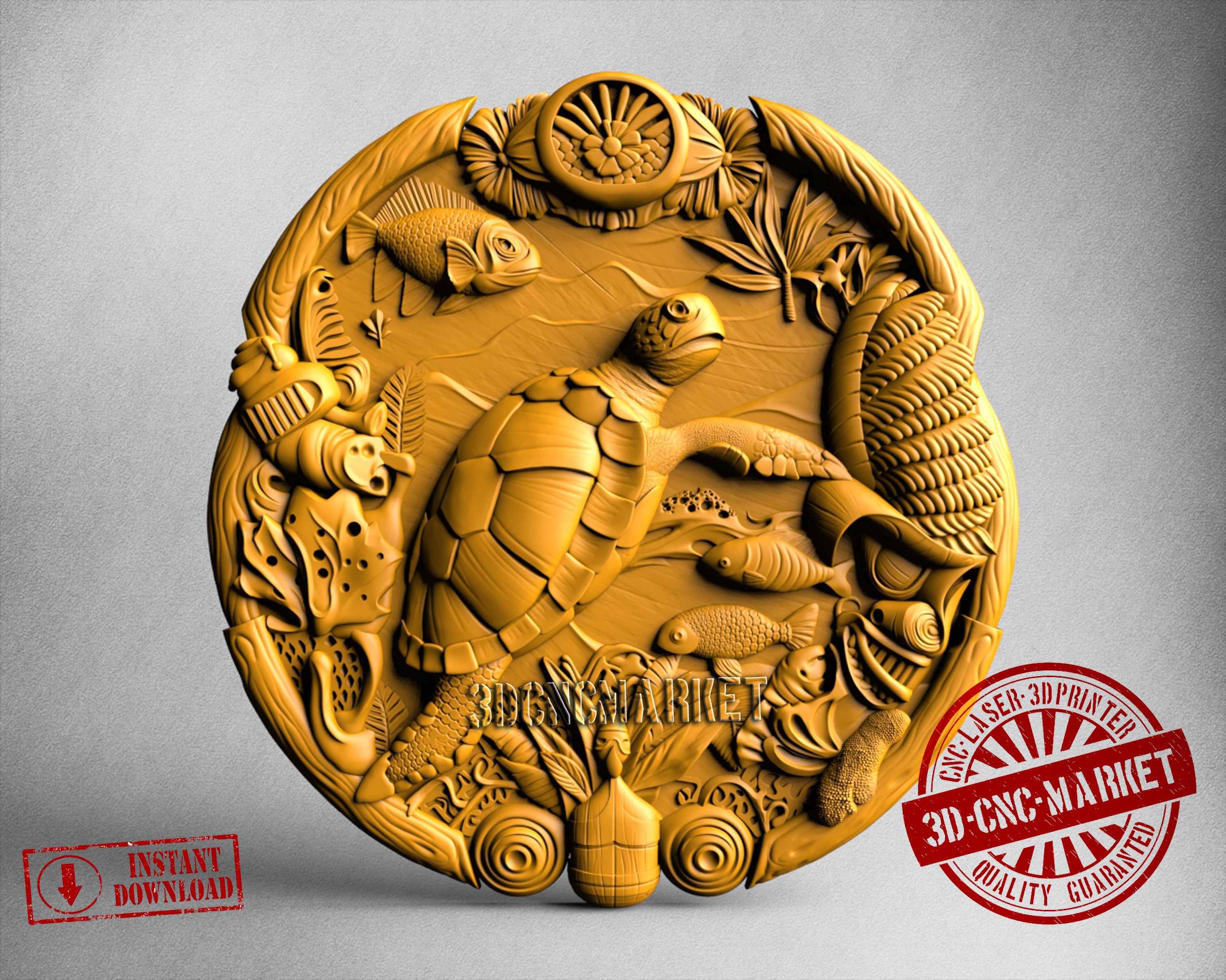 Turtle Sea Life, 3D STL Model