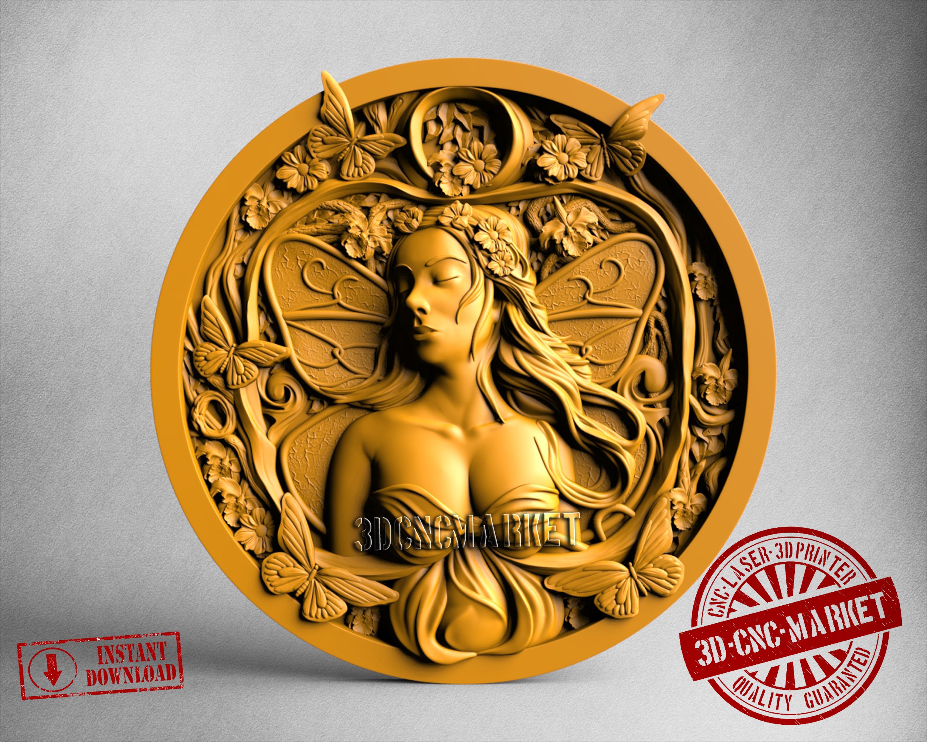 Butterfly Girl, 3D STL Model
