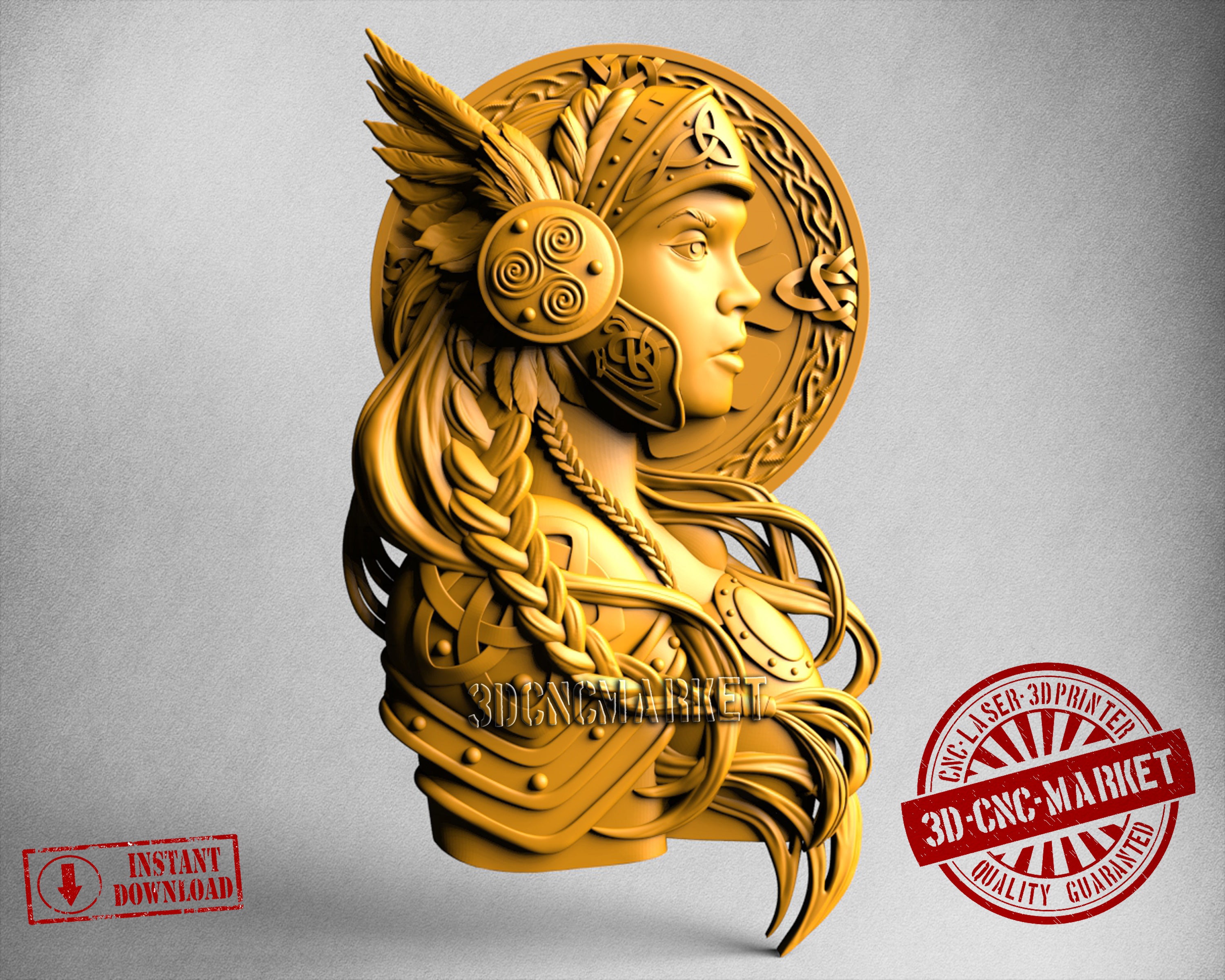 Woman Viking, 3D STL Model