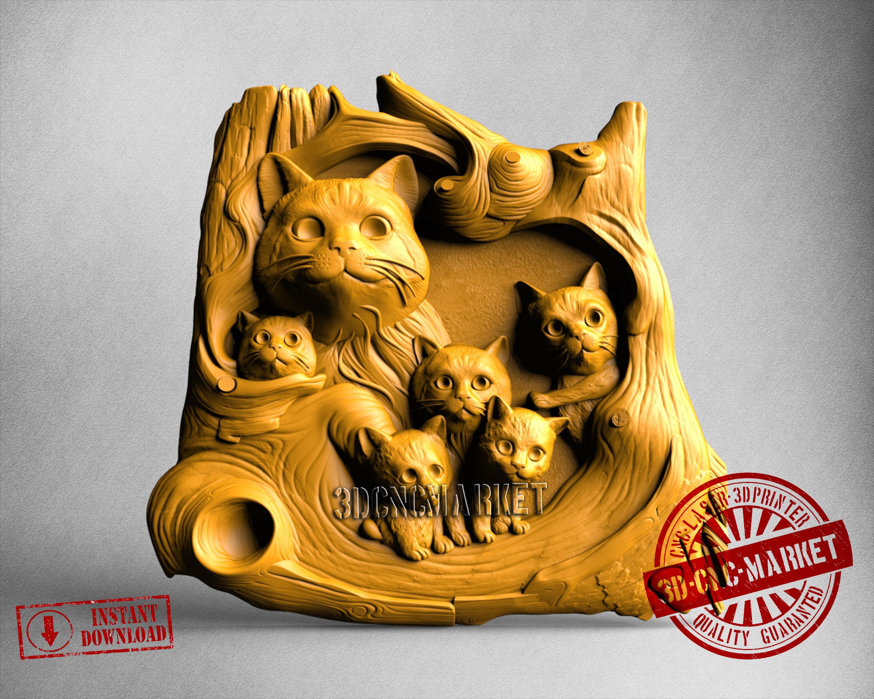 Cats, 3D STL Model