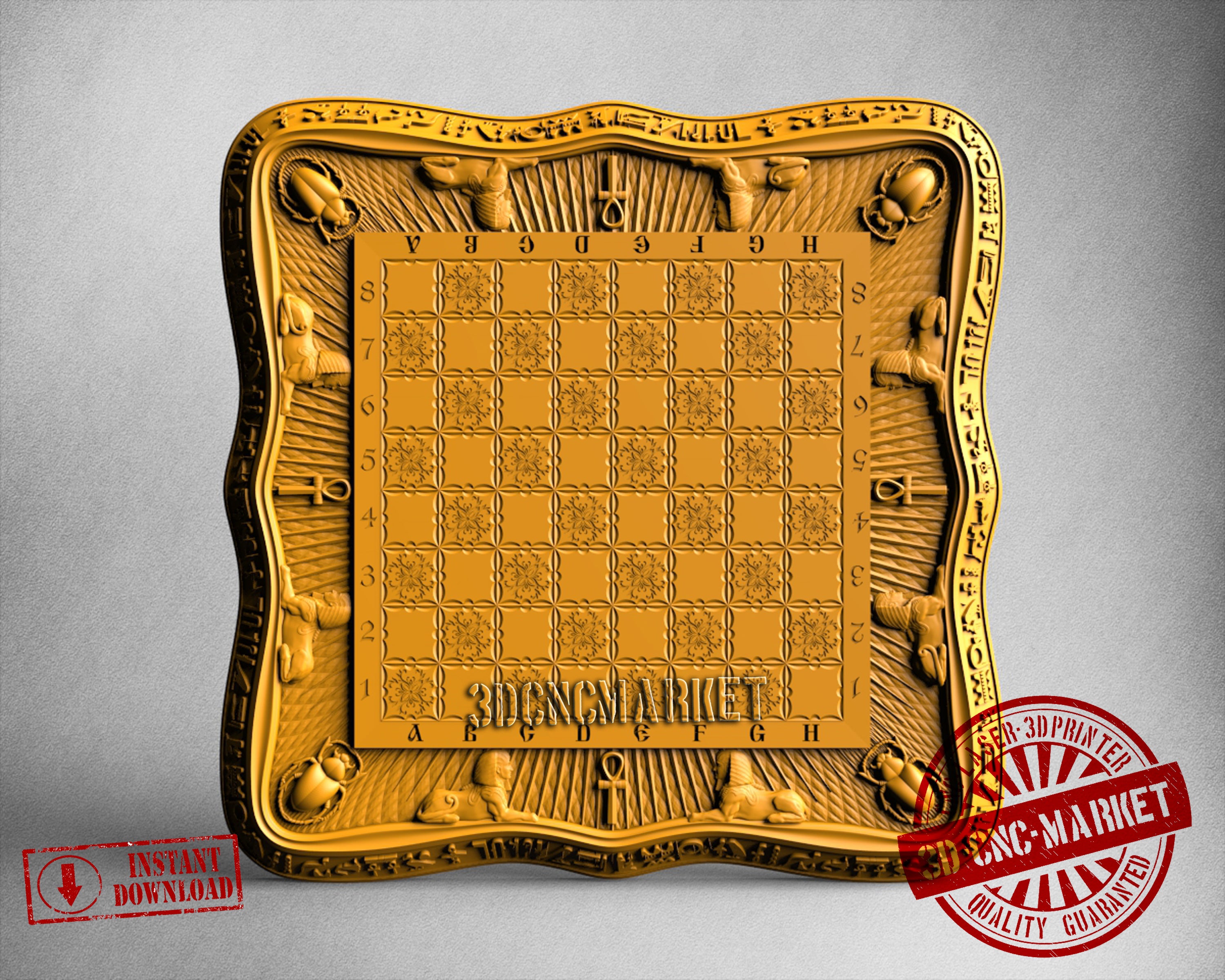 Egypt Chessboard., 3D STL Model