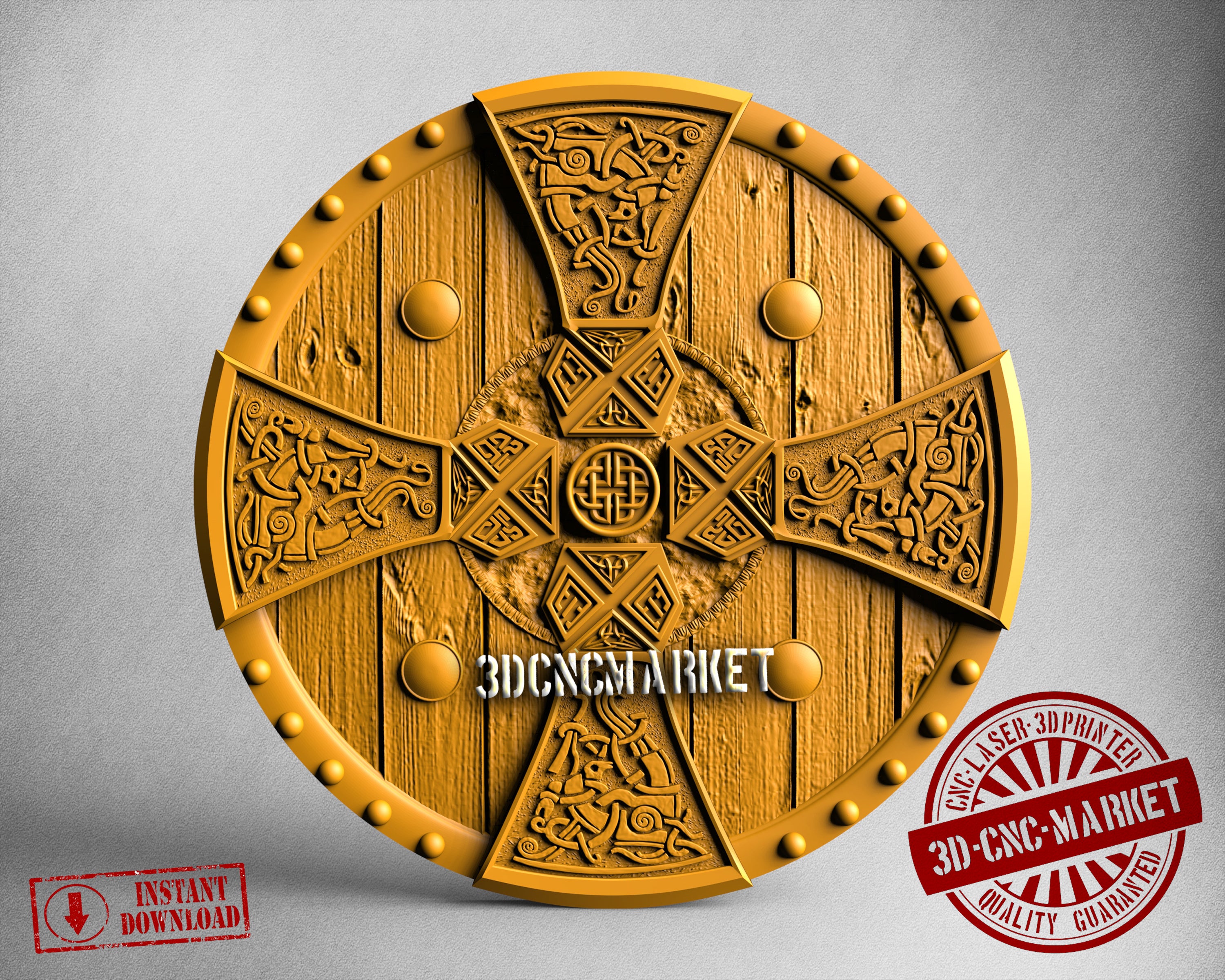 Viking Shield,  3D STL Model