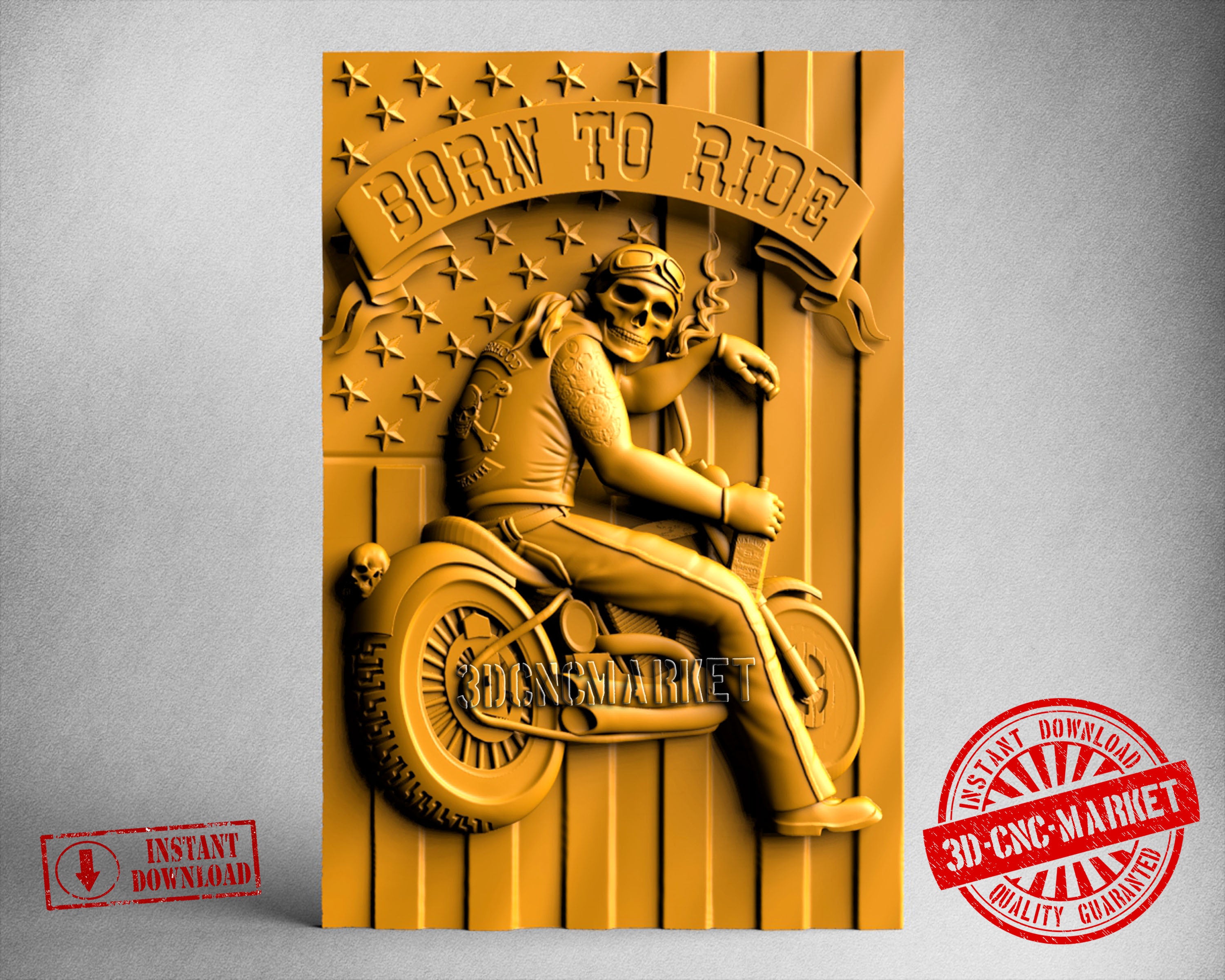 Skull Biker, 3D STL Model