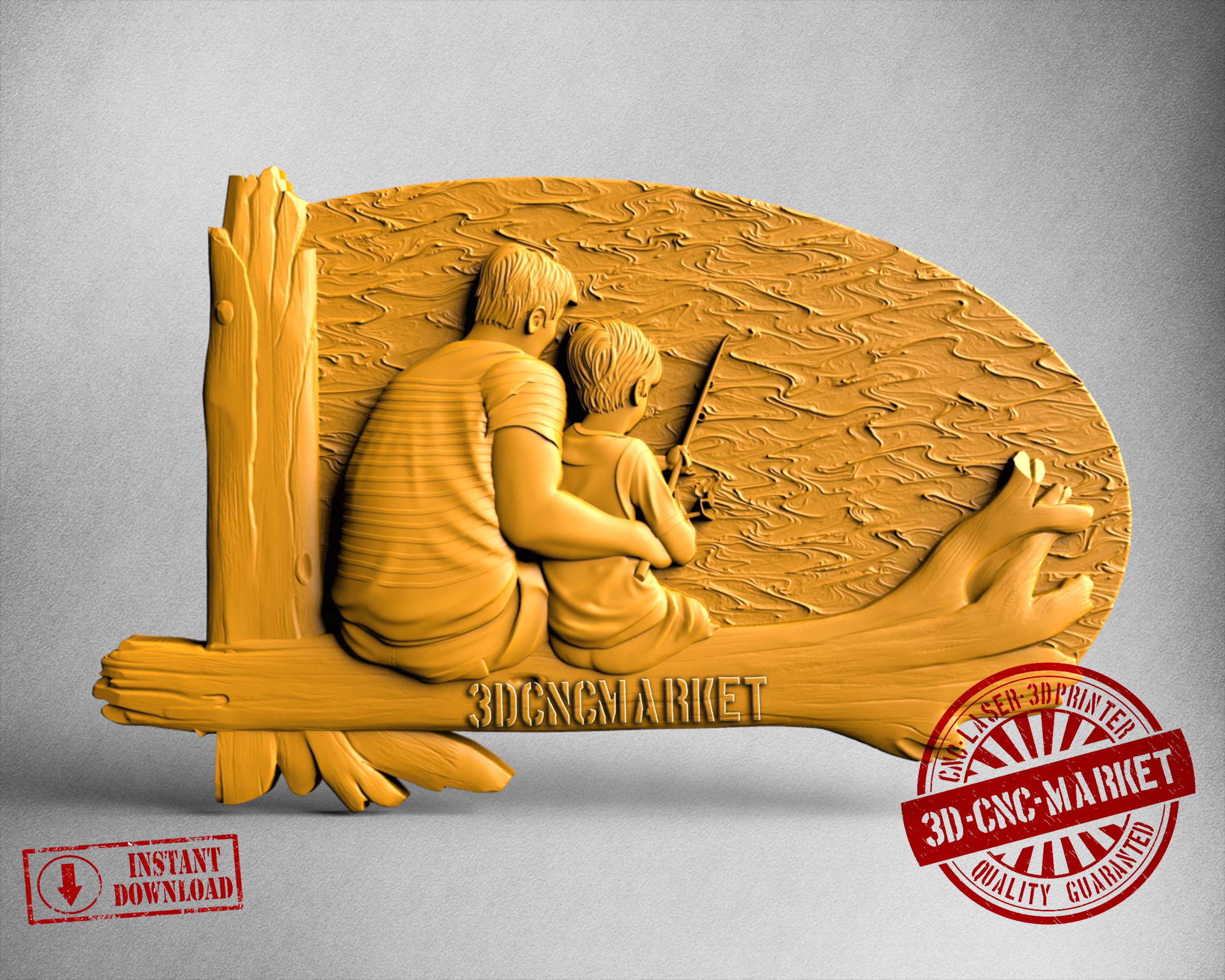 Father and Son, 3D STL Model