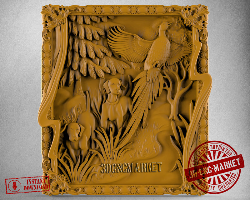 Hunting Dog, 3D STL Model