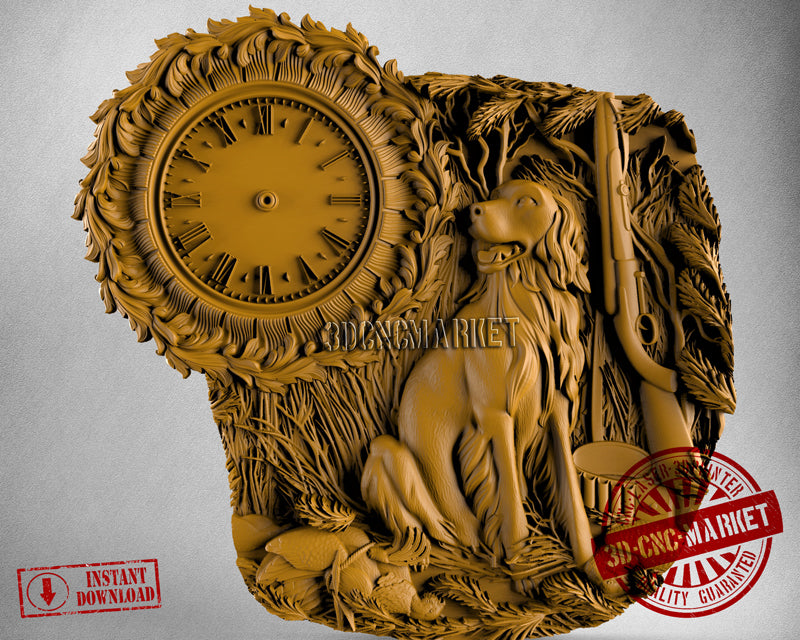 Hunting Clock, 3D STL Model