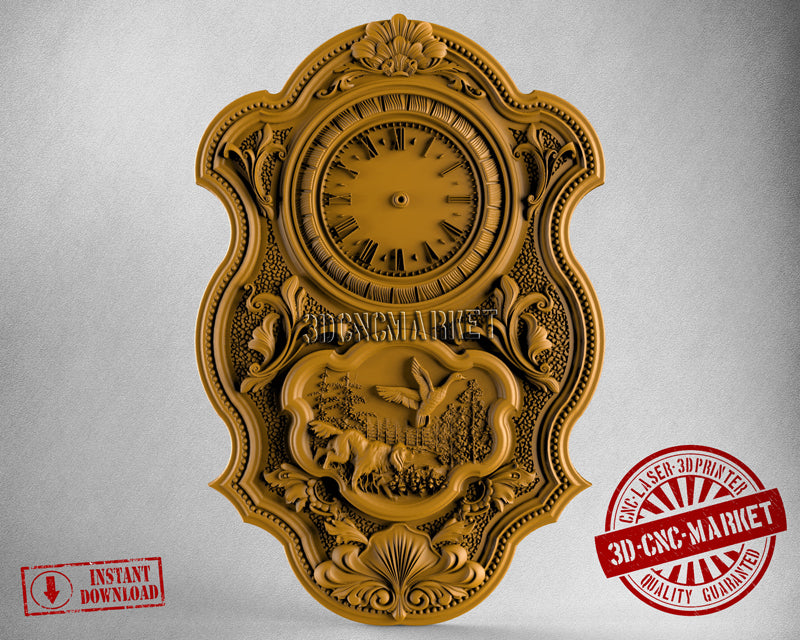 Hunting Clock, 3D STL Model