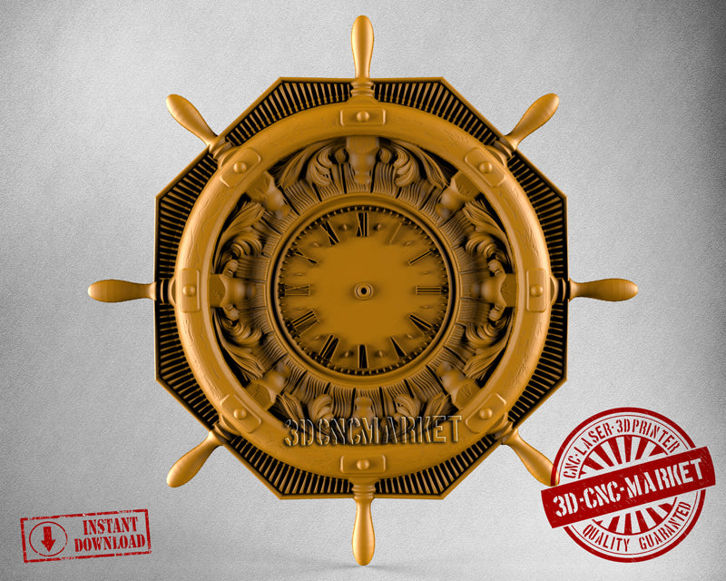 Pirate Clock, 3D STL Model