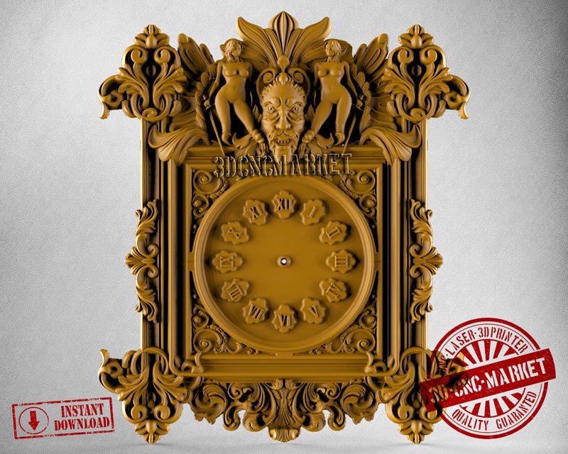 Wall Clock, 3D STL Model