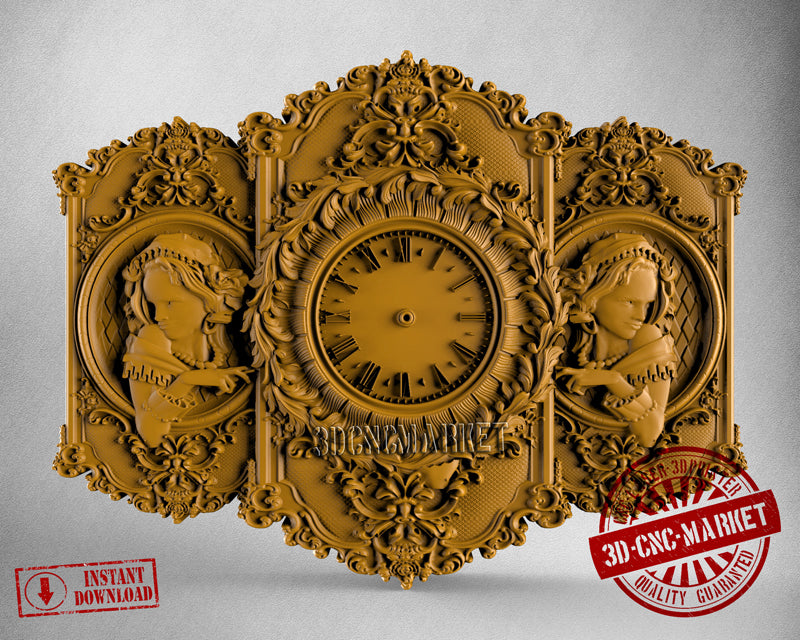 Women Clock, 3D STL Model