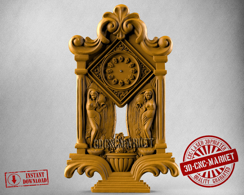 Women Clock, 3D STL Model