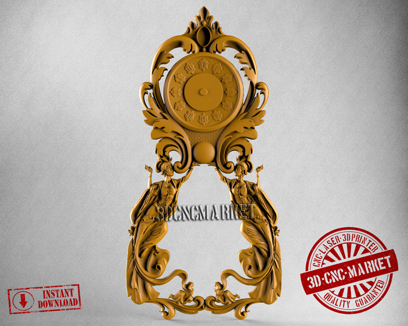 Women Clock, 3D STL Model