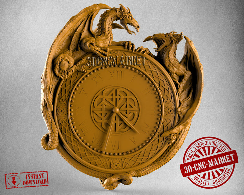 Dragon Clock, 3D STL Model