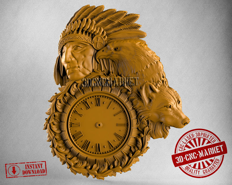 Indian Clock, 3D STL Model