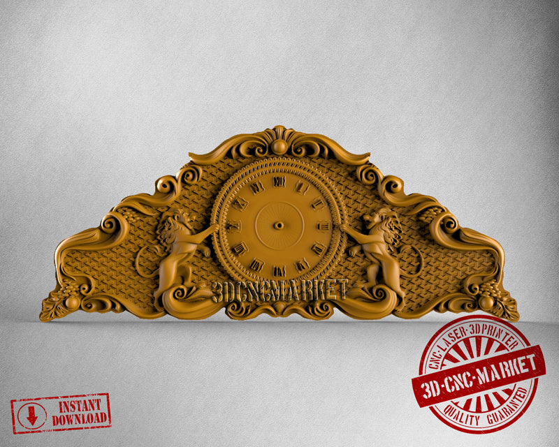Lion Clock, 3D STL Model
