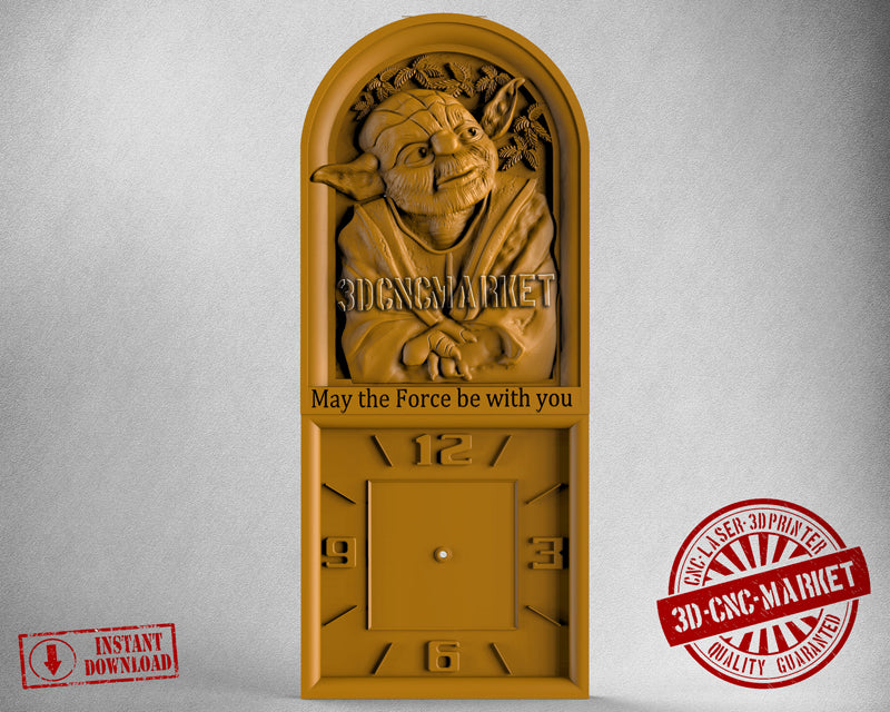 Yoda Clock, 3D STL Model