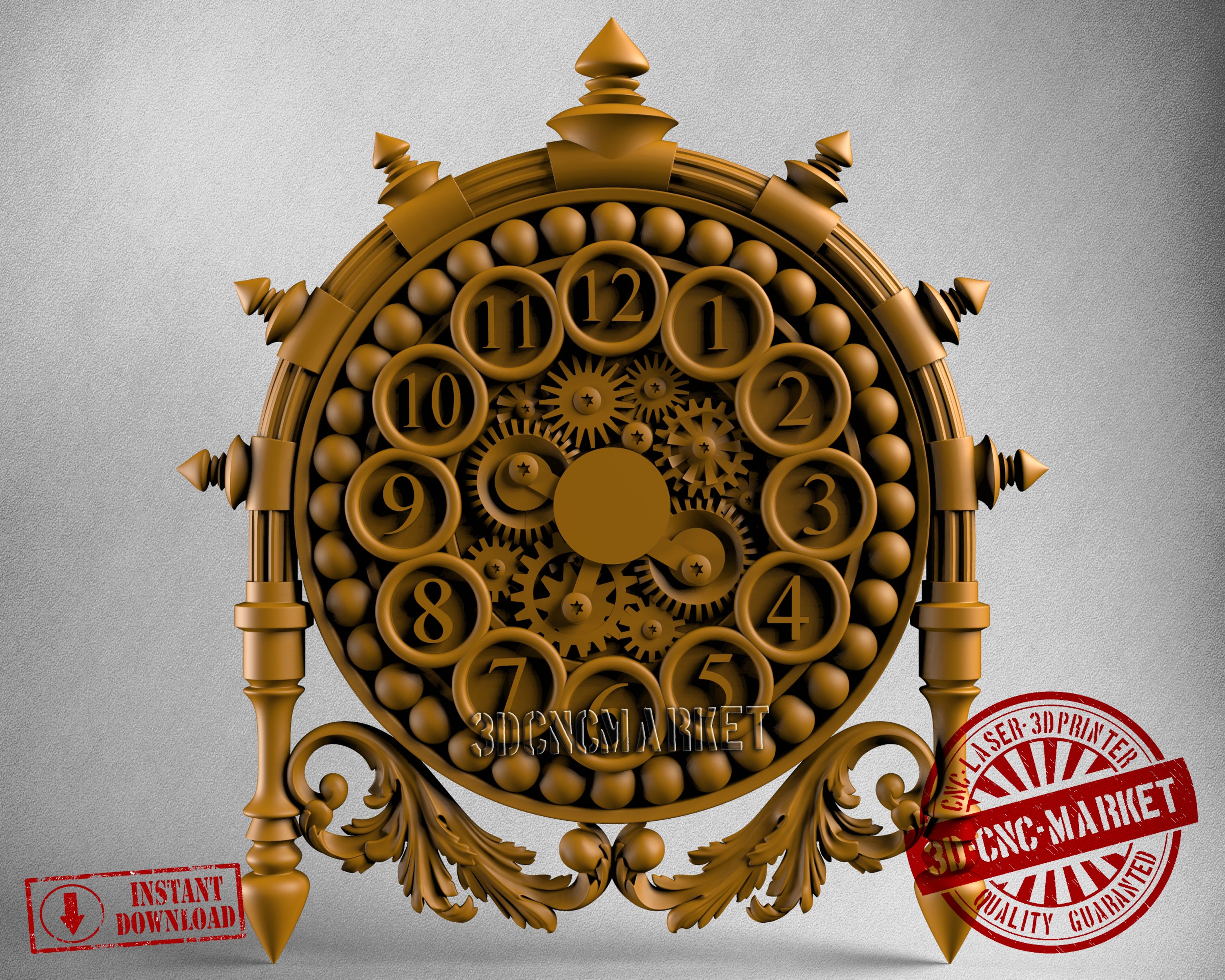 Wall Clock, 3D STL Model