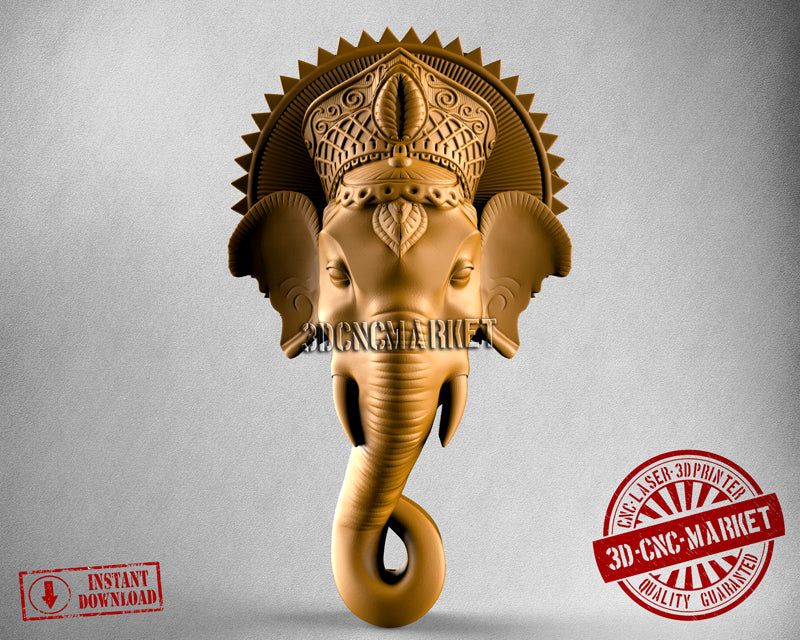 Indian Elephant, 3D STL Model