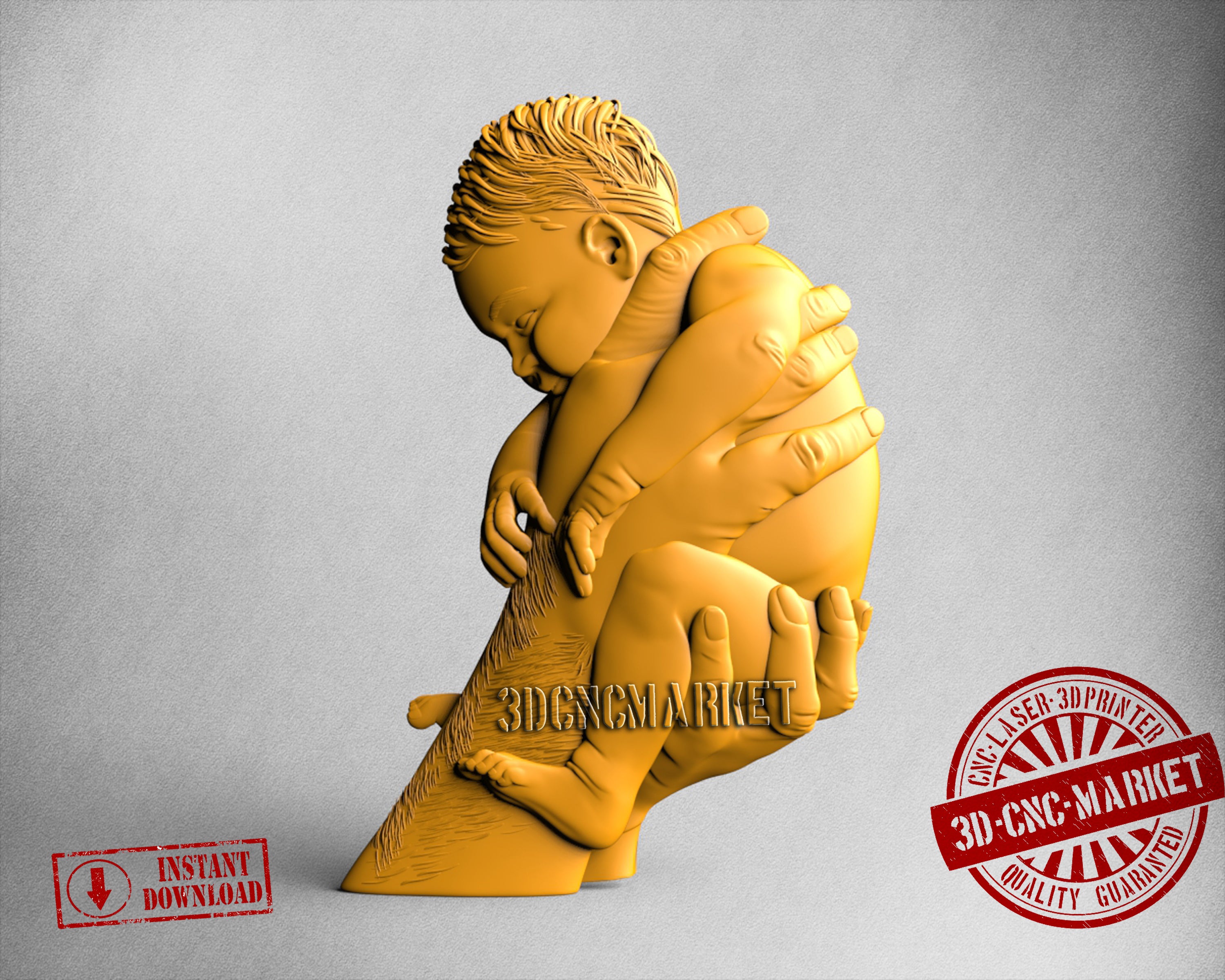 Father and Son, 3D STL Model